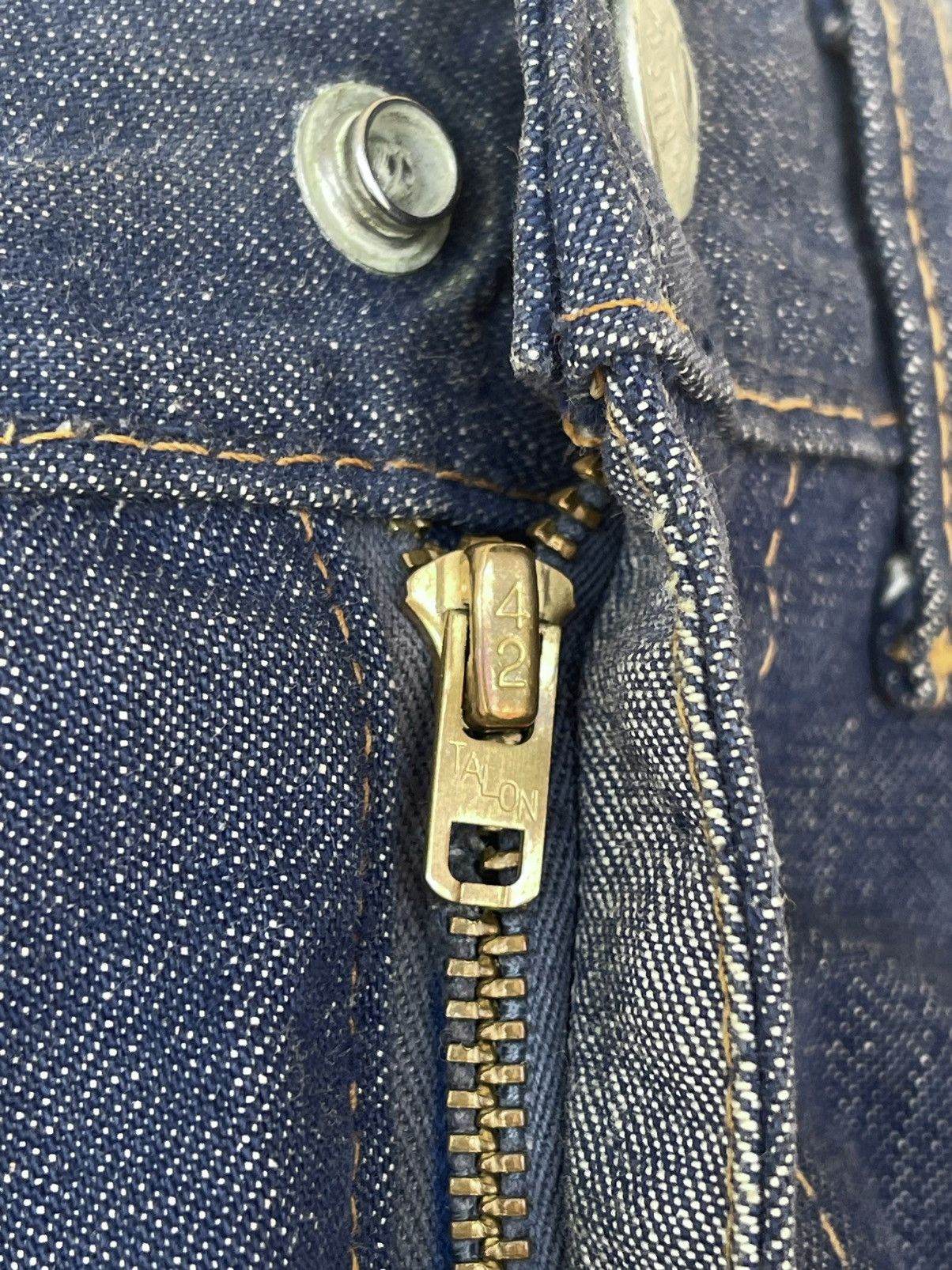 Levi's 6037 Big E Tab Talon Zip Fly Straight Fit Denim Jeans 60s Size 26" / US 2 / IT 38 - 11 Thumbnail