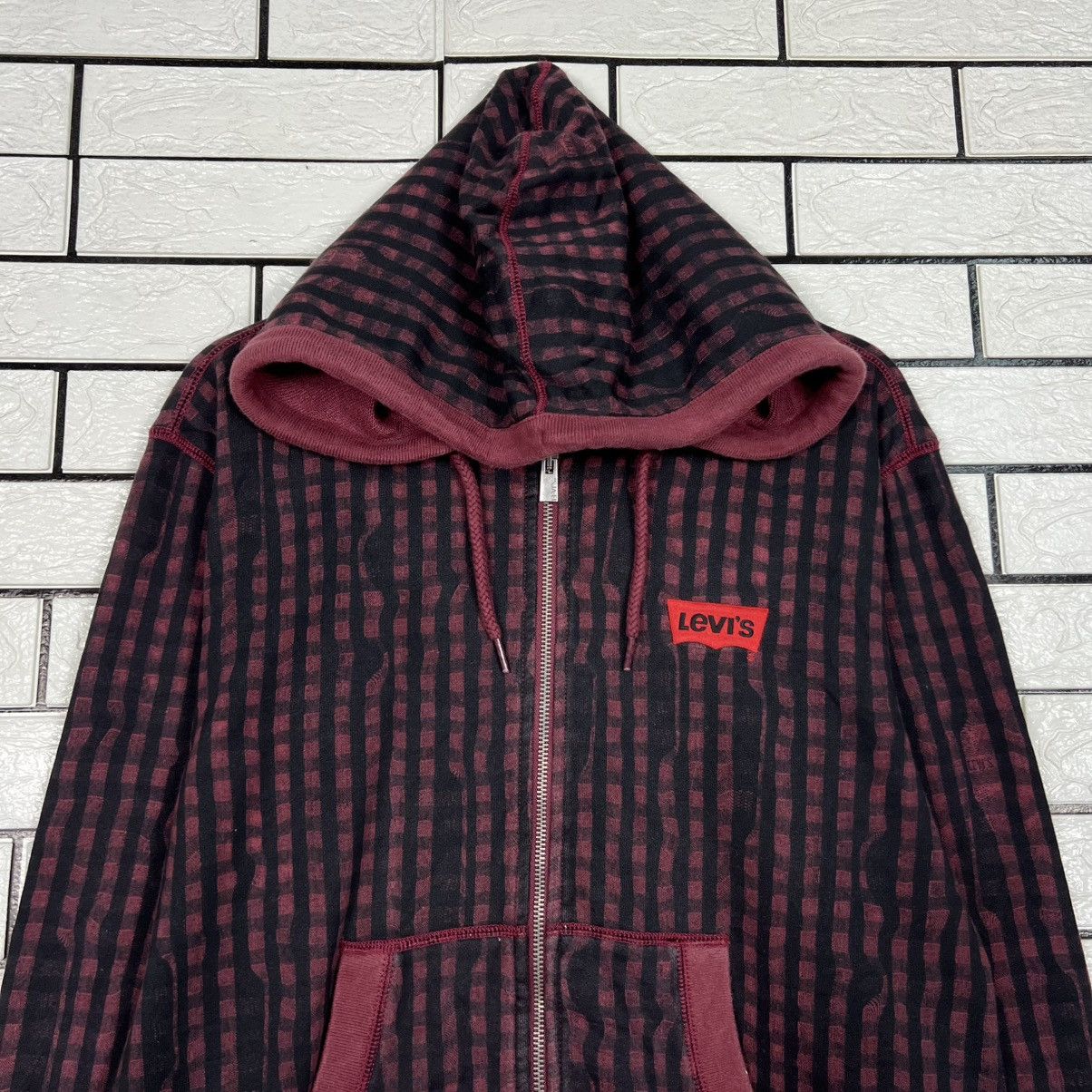 Levi's LEVIS STRAUSS Red Checked Hoodie Sweatshirt #4212-C192 Size US M / EU 48-50 / 2 - 2 Thumbnail