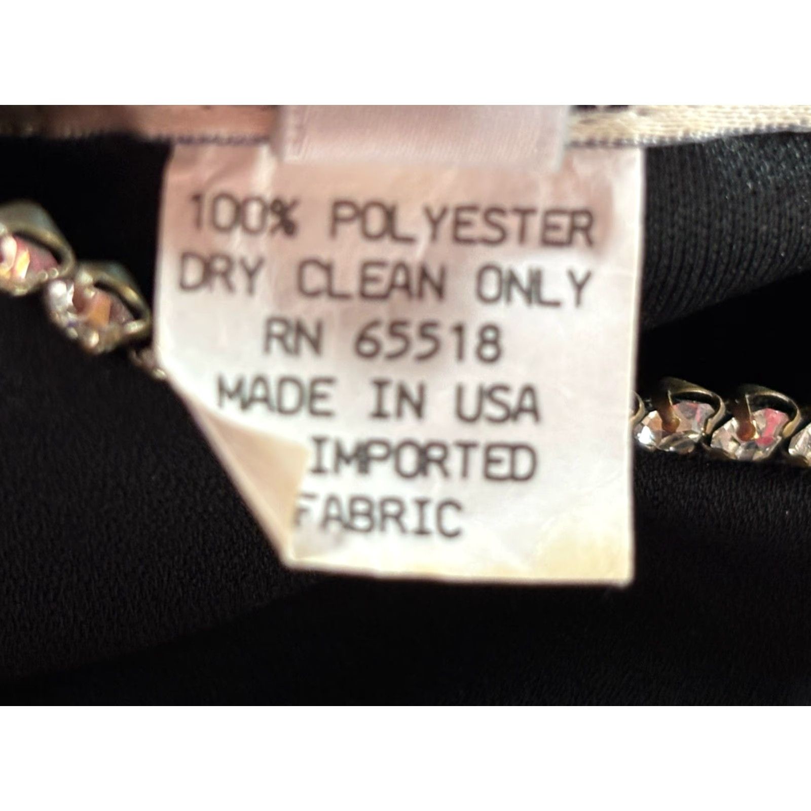 Vintage VINTAGE Patra Chiffon Shift Dress Sz 14 Women’s Black Beaded Neck Sleeves Sheer Midi 90s Party/Cocktail Womens Size XL / US 12-14 / IT 48-50 - 7 Thumbnail
