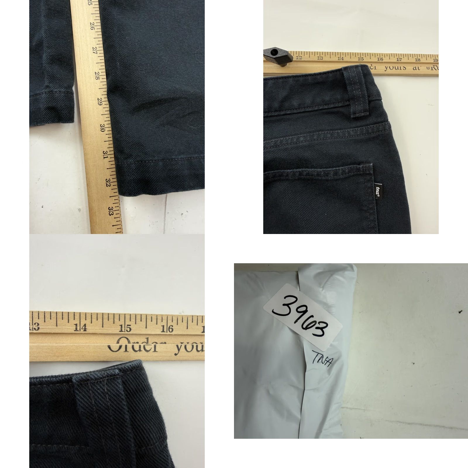 TNA Tna Pants Womens 10 Black Carpenter Straight Leg Cotton Twill Workwear Aritzia Size 32" / US 10 / IT 46 - 8 Thumbnail