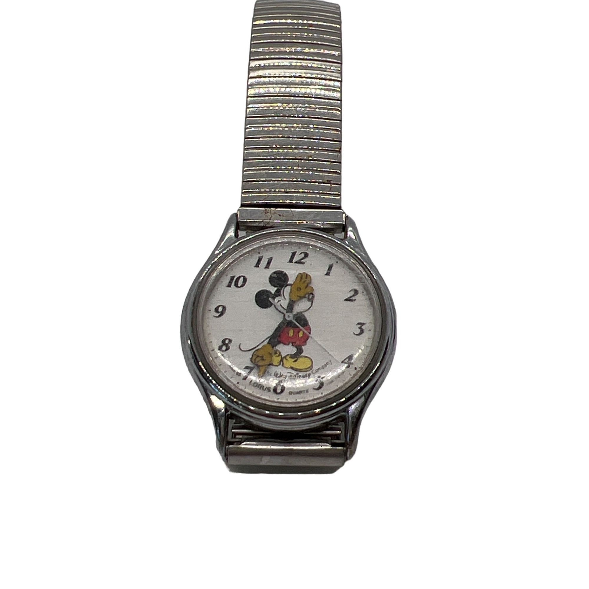 Other Vintage Lorus Mickey Mouse Quartz Watch Silver-Tone Stretch Size ONE SIZE - 1 Thumbnail