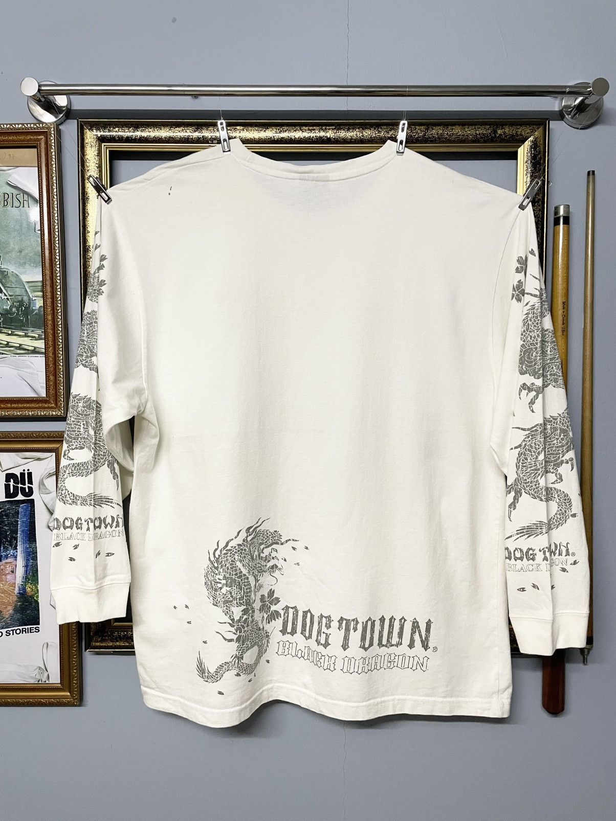 Designer Vintage Og 1990s Dogtown Black Dragon Embroidery Longsleeve Size US XL / EU 56 / 4 - 8 Thumbnail
