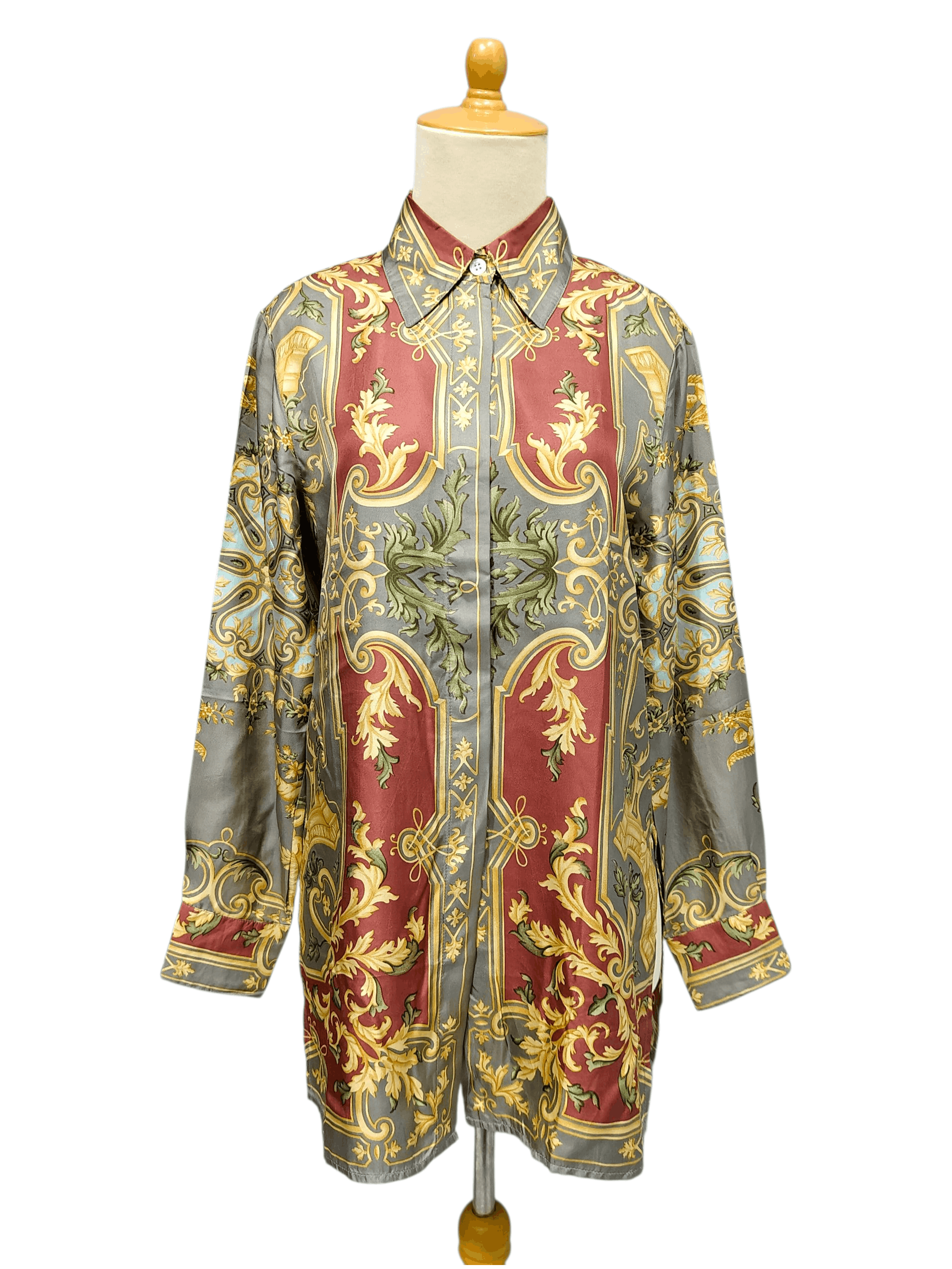 Etro 2000s ETRO- Renaissance Baroque Cherub Silk Shirt Size M / US 6-8 / IT 42-44 - 1 Thumbnail