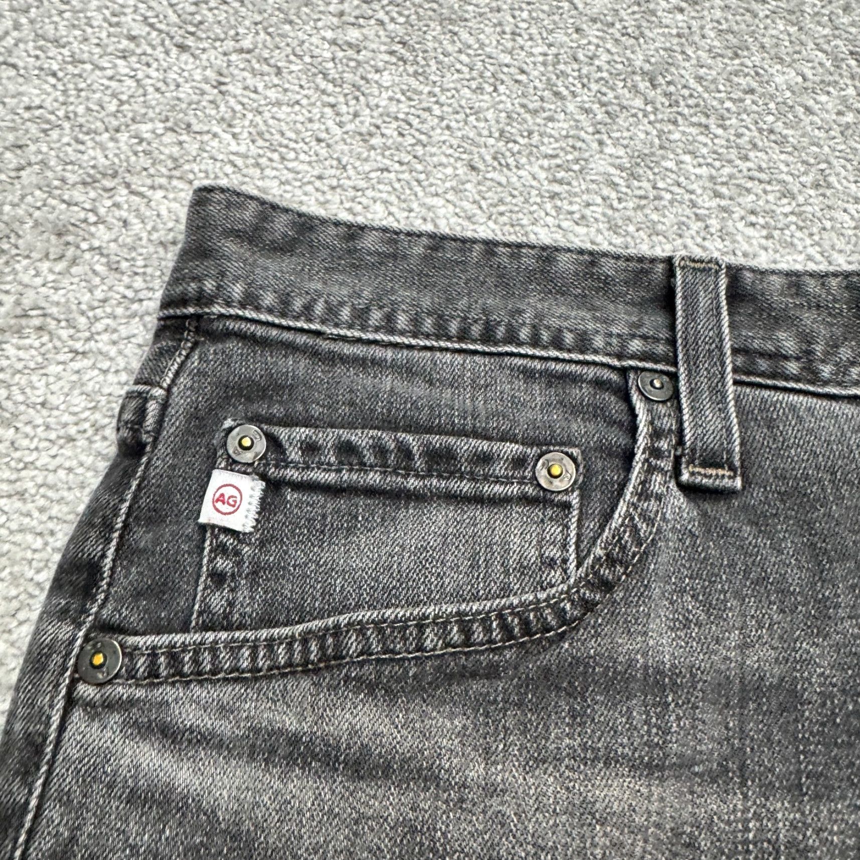 Denime AG Adriano Goldschmied Everett Slim Straight Denim Jeans Mens 36x29 Gray Size US 36 / EU 52 - 3 Thumbnail