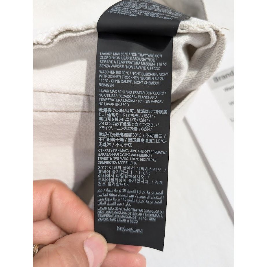 Saint Laurent Paris o1rshd1 Baggy Shorts Tigh LE in Grey Off-White Size US 32 / EU 48 - 17 Thumbnail