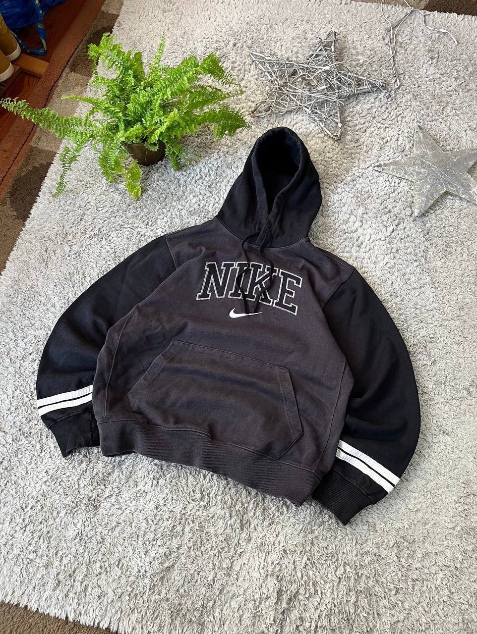 Nike × Vintage Nike Hoodie Streetwear Vintage Big Logo Swoosh Rare Drill Size US M / EU 48-50 / 2 - 2 Thumbnail
