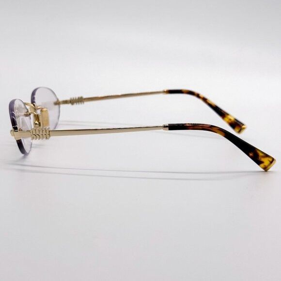 Miu Miu NEW MIU MIU SUNGLASSES MUA54S 5AK08N OVAL GOLD/CLEAR WOMEN M Size ONE SIZE - 8 Thumbnail