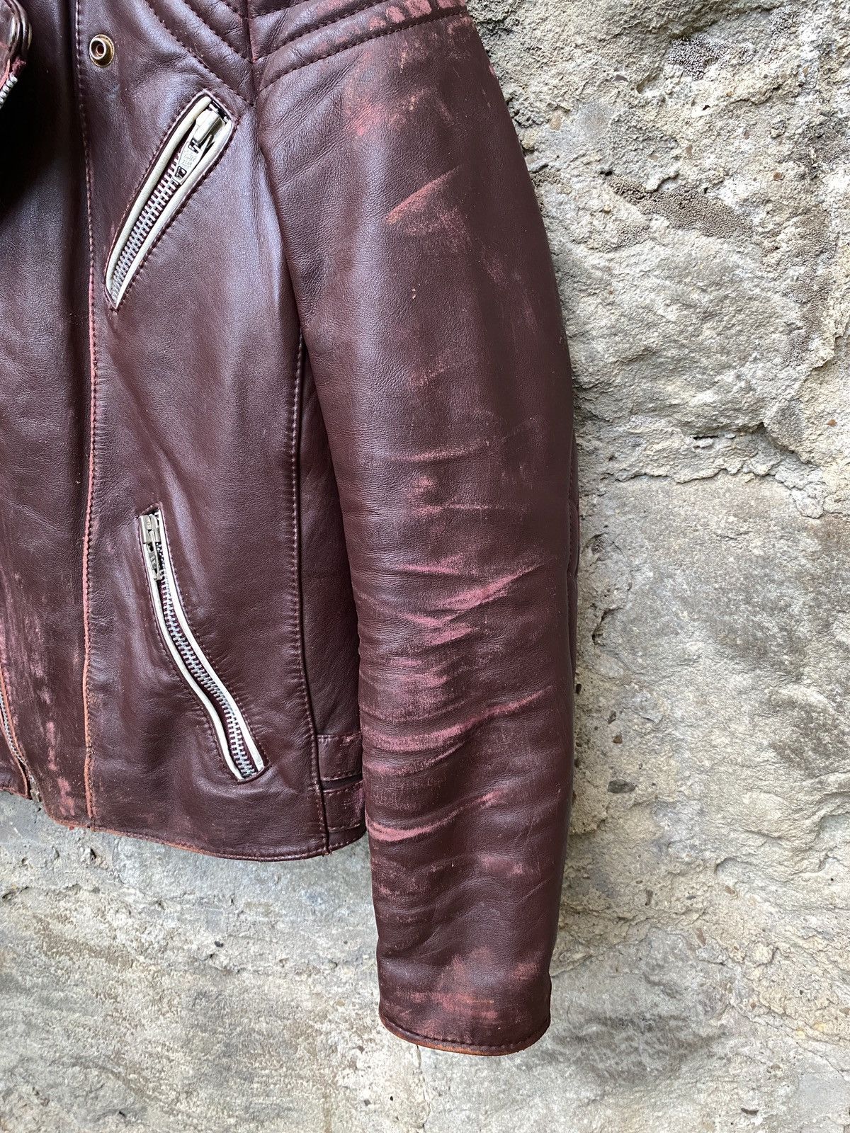 Vintage Rare Vintage 80s Distressed Leather Biker Jacket Size US M / EU 48-50 / 2 - 3 Thumbnail