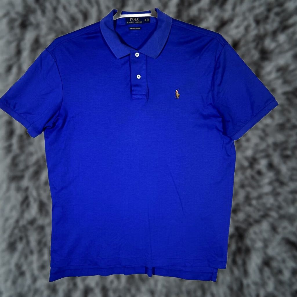Polo Ralph Lauren Polo Ralph Lauren Shirt Men XL Blue 100 Percent Cotton Soft Touch Short Sleeve Size US XL / EU 56 / 4 - 1 Thumbnail