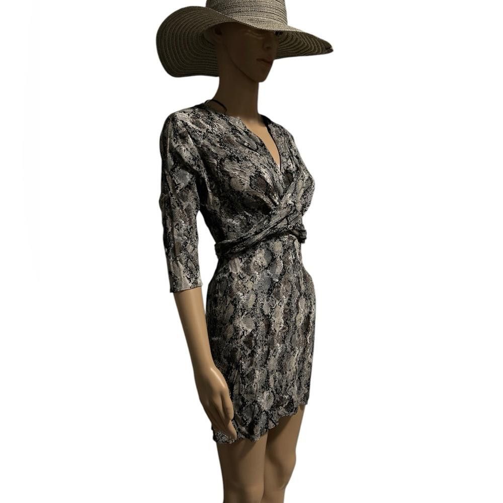 Mango Women's Mango Snakeskin Print Mini Dress Size XS / US 0-2 / IT 36-38 - 2 Thumbnail