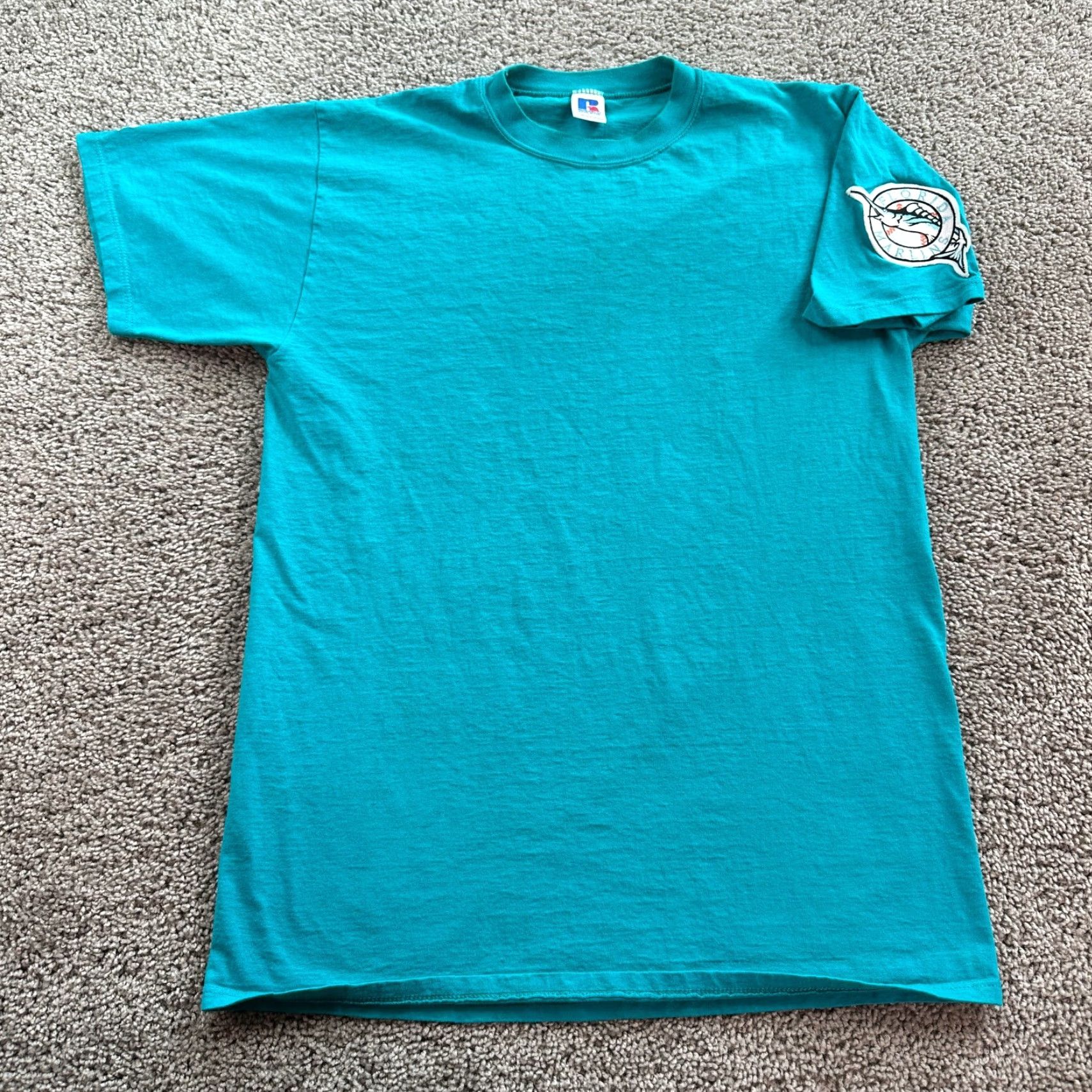 Russell Athletic VINTAGE Russell Athletic Shirt Mens L Green Blue Baseball Patch Short Sleeve Shirt MENS L Green Russell Athletic Shirt Size US L / EU 52-54 / 3 - 2 Thumbnail