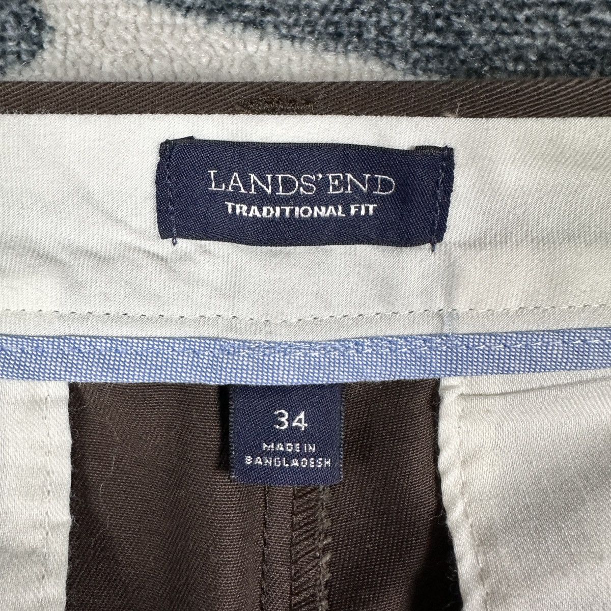 Lands' End Land’s End Casual Pleated Cuffed Brown Pants Size 34 Size US 34 / EU 50 - 4 Thumbnail