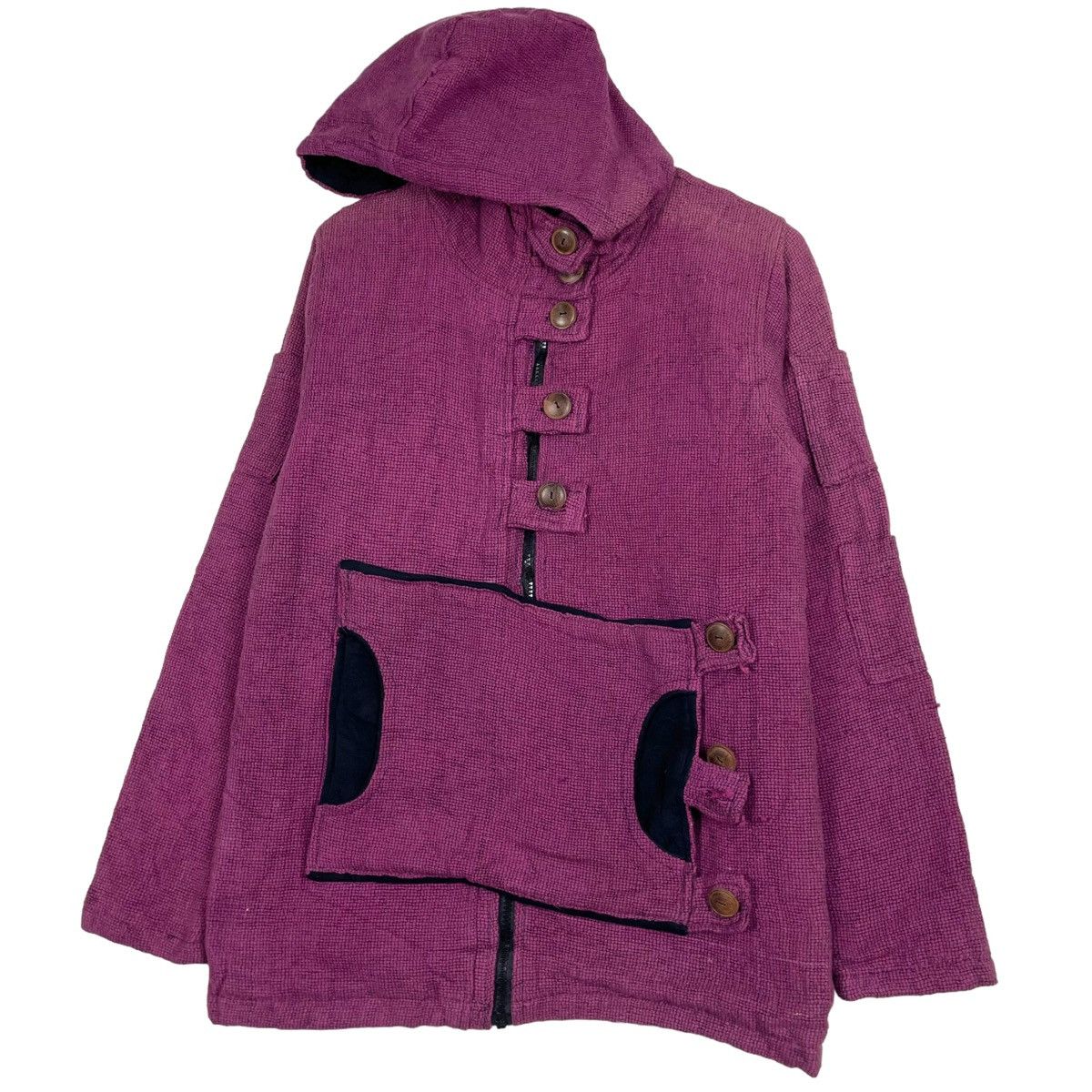 Beauty Beast × Japanese Brand 💥MALAIKA BONDAGE PARACHUTE HOODIE ZIPPER JACKET Size US M / EU 48-50 / 2 - 3 Thumbnail