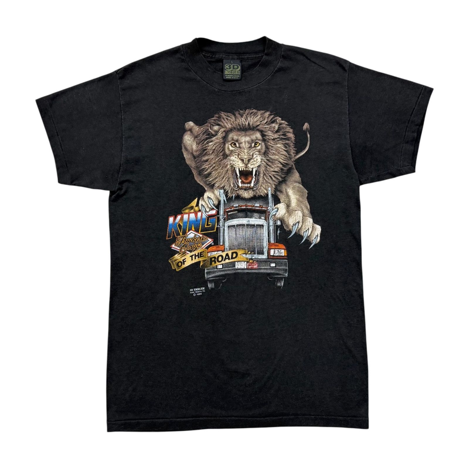 Other 3D EMBLEM TRUCKERS ONLY KING OF THE ROAD LION 1989 T-SHIRT Size US L / EU 52-54 / 3 - 1 Thumbnail
