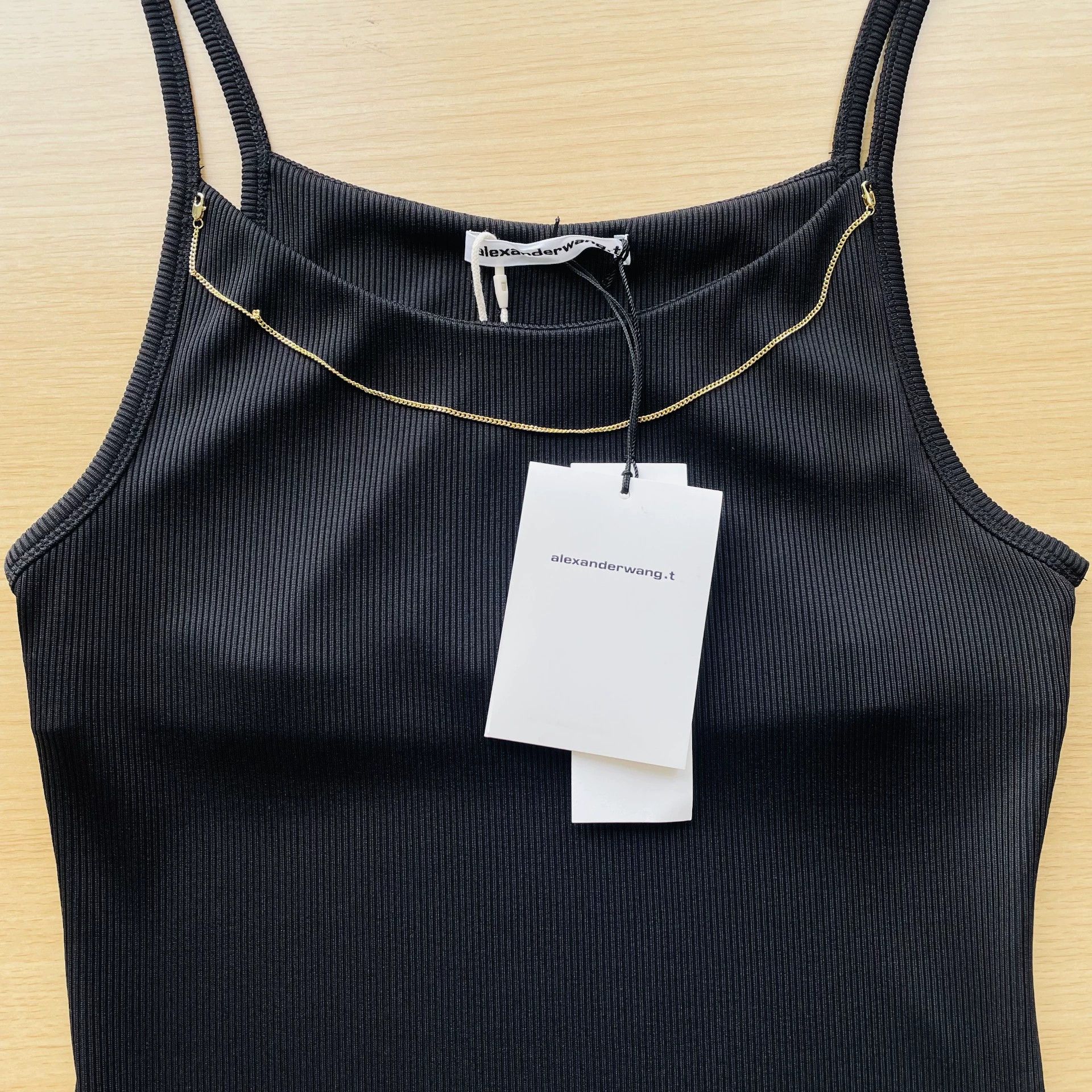 Alexander McQueen Alexander Wang Chain Strap Cami Knit Dress Black M Size M / US 6-8 / IT 42-44 - 3 Thumbnail