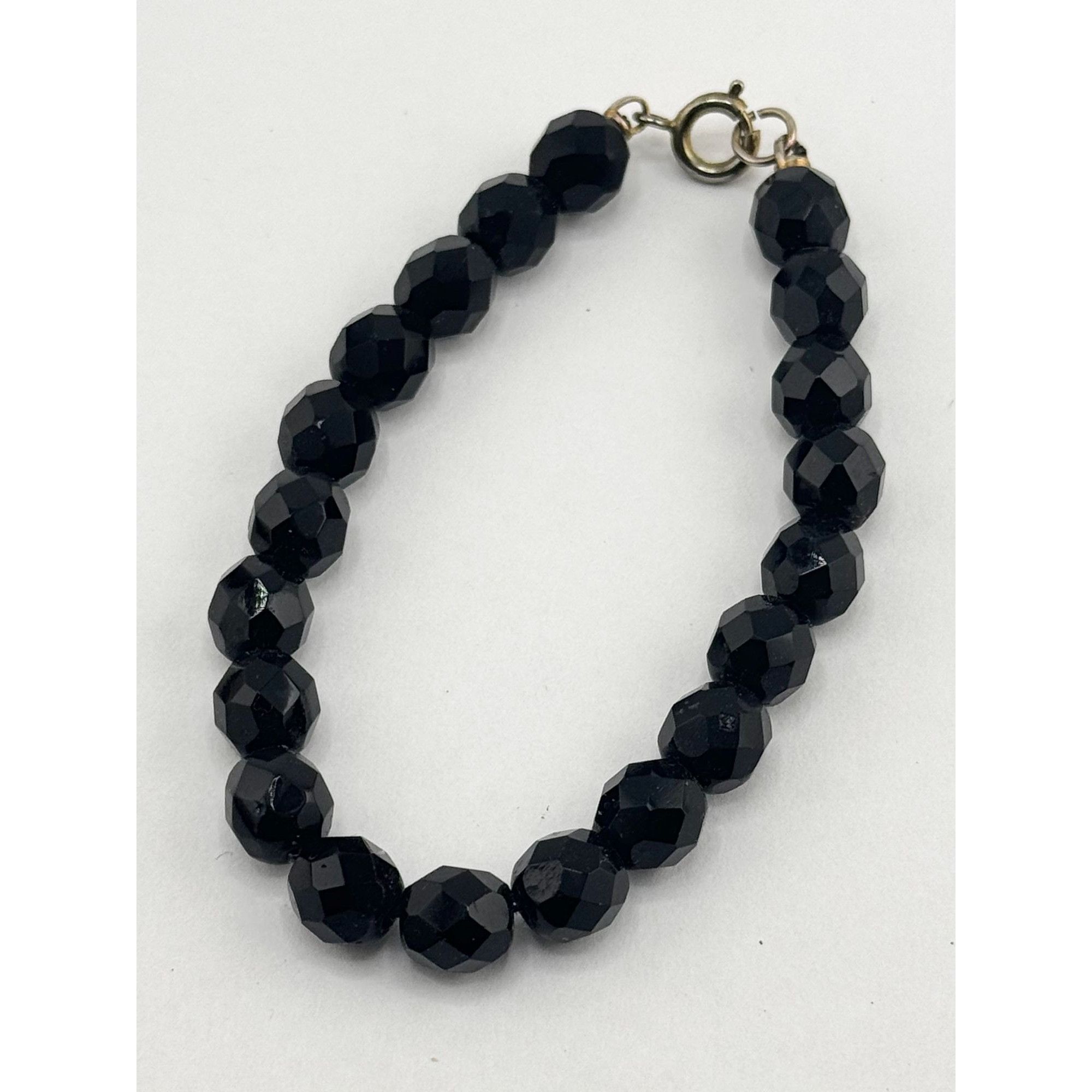 Vintage Vintage black crystal beaded bracelet Size ONE SIZE - 4 Thumbnail