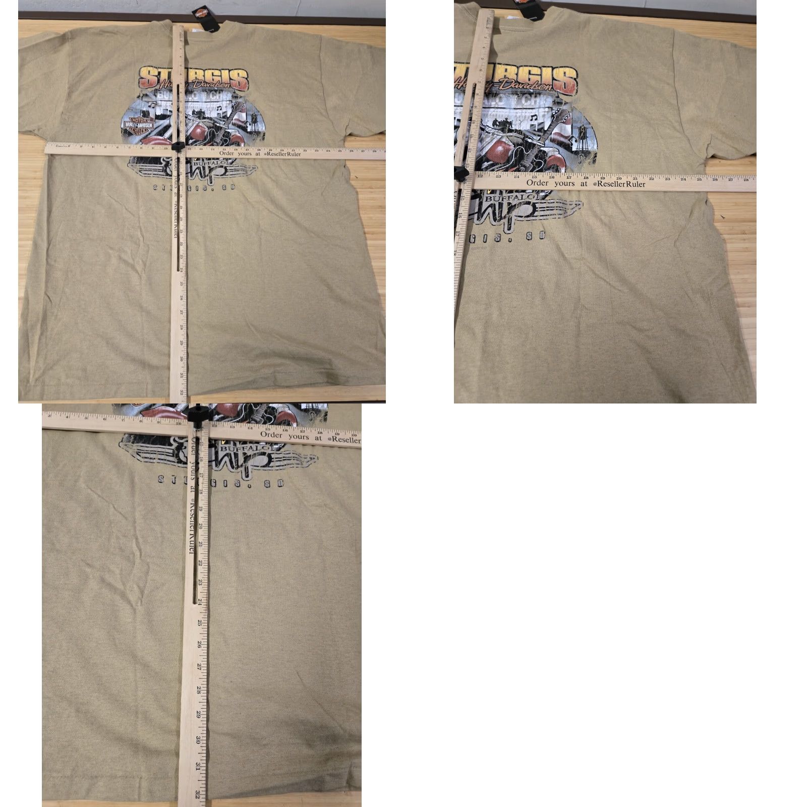 Harley Davidson Harley-Davidson T-Shirt 2X Men Crew Neck Short Sleeve Solid Beige South Dakota Sturgis Biker Motorcycle 2008 Single Stitch Shirt Size US XXL / EU 58 / 5 - 8 Thumbnail