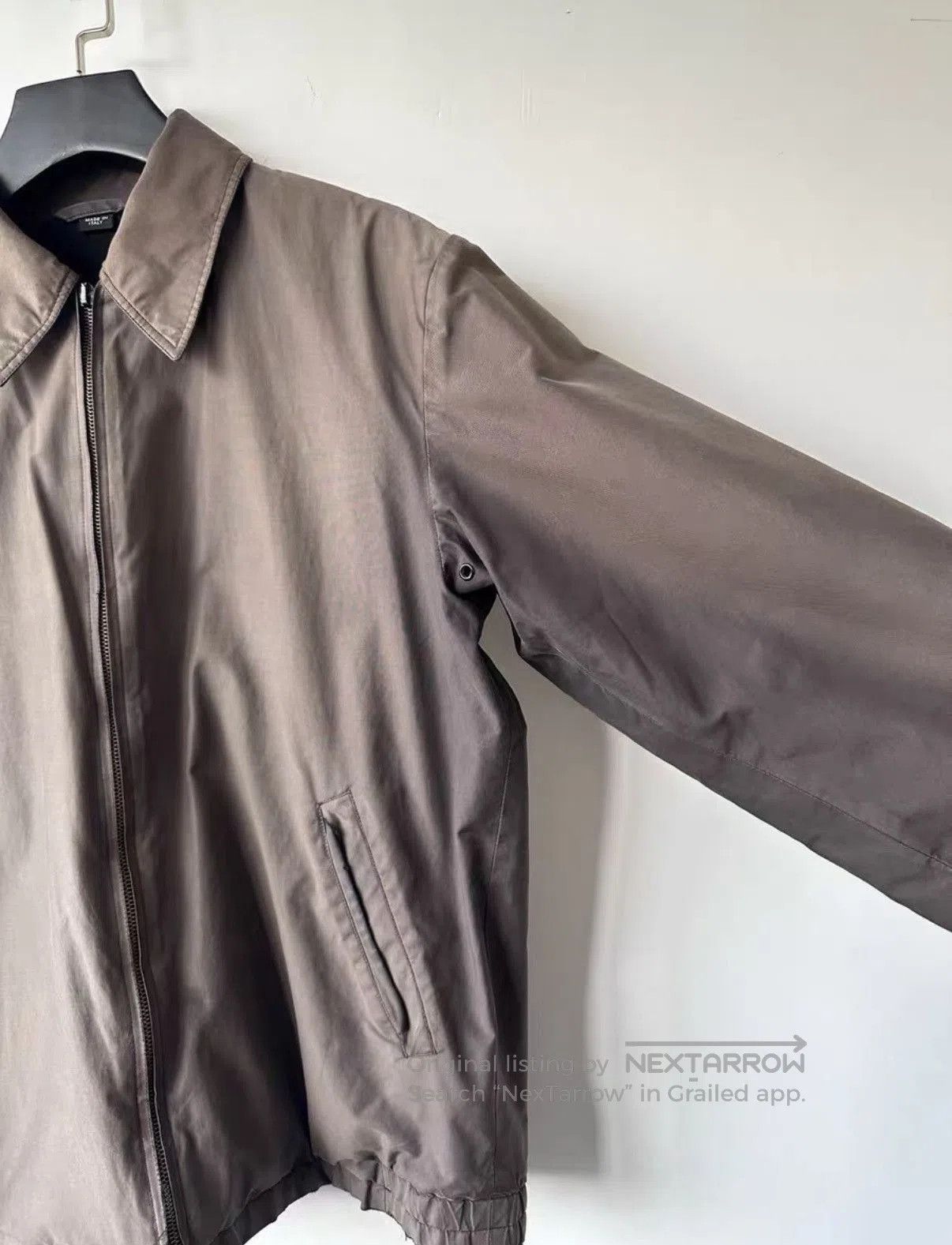Helmut Lang Brown Collared Zip. Size US M / EU 48-50 / 2 - 4 Thumbnail