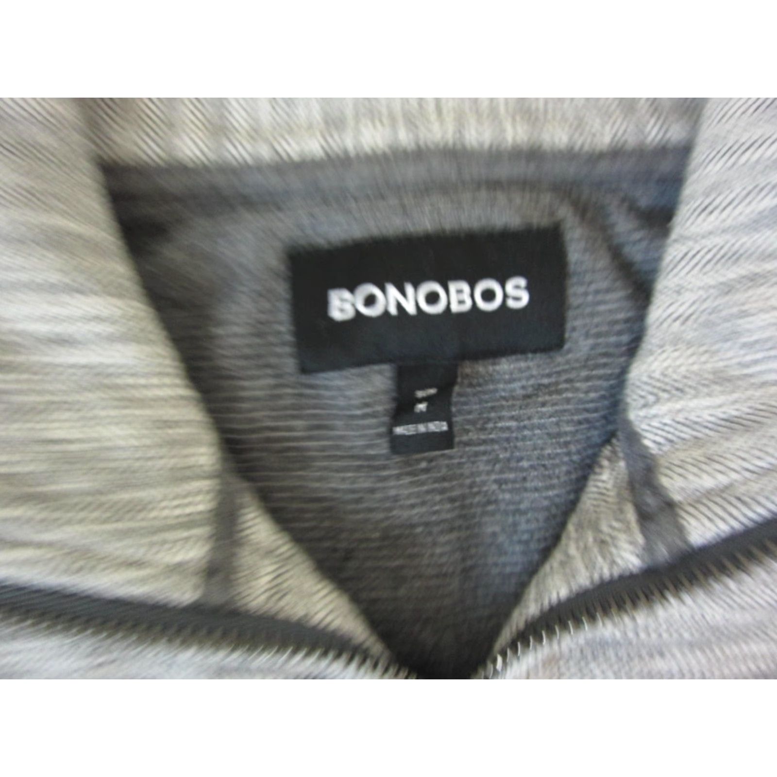 Bonobos Bonobos Sweater Mens Adult Medium Gray Full Zip Up Cotton Polyester Fleece Slim Knit High Neck Casual Fall Winter M Size US M / EU 48-50 / 2 - 4 Thumbnail