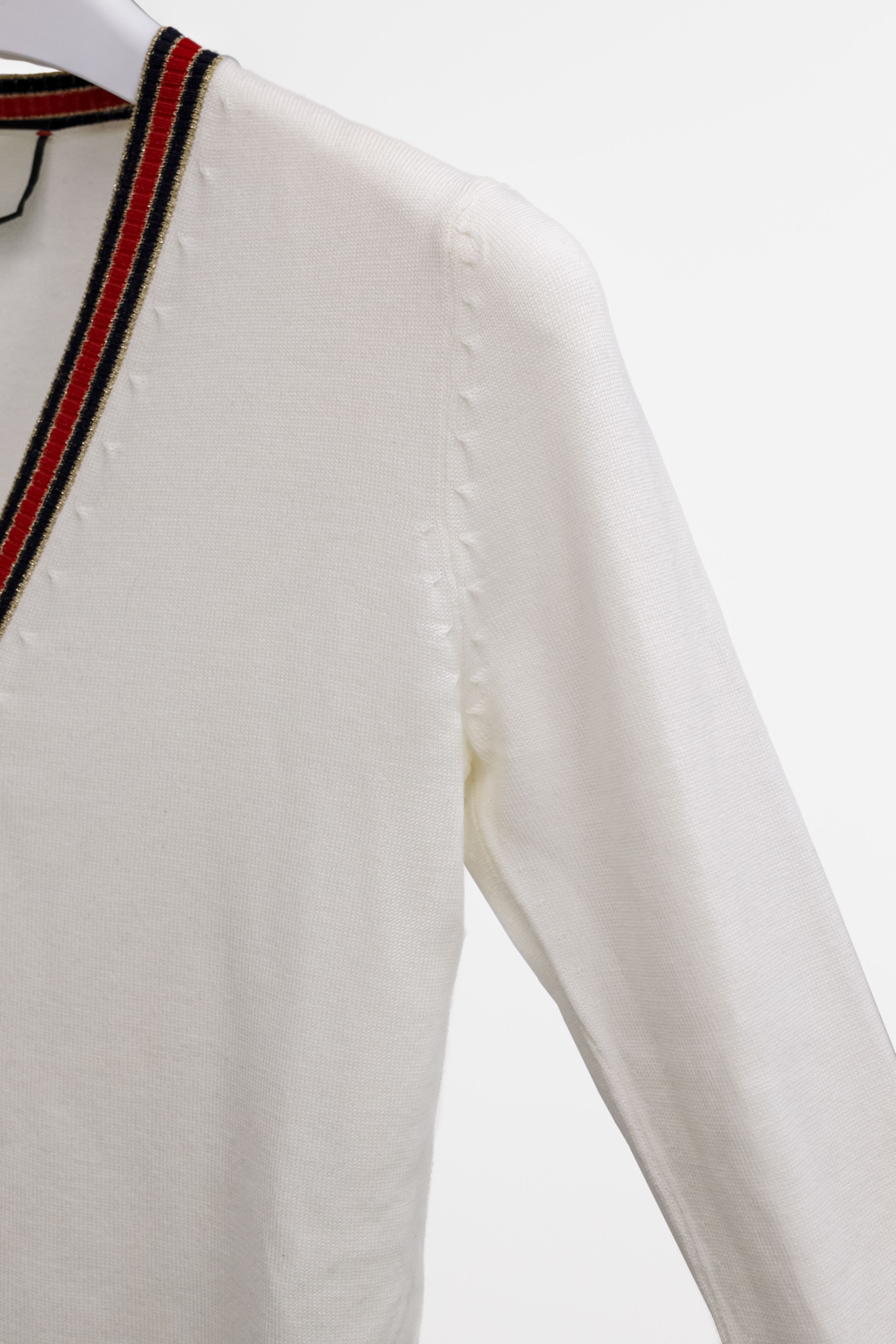 Gucci Cream Knit Pearl Cardigan