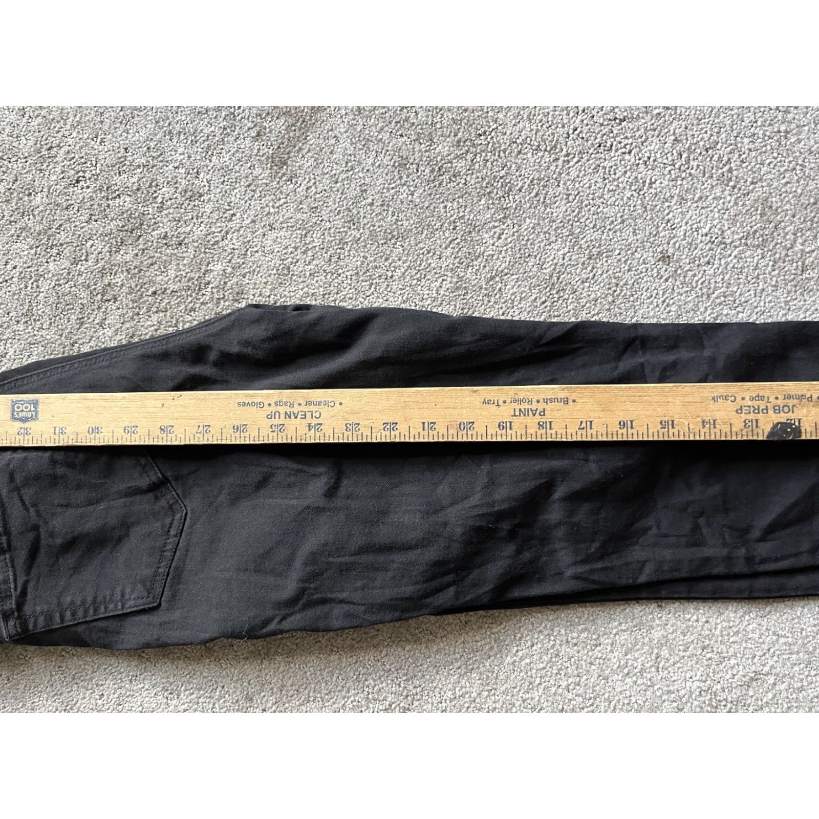 Denime JUST BLACK Jeans Woman Slim Ankle 29 x 27 Black Denim Button Fly USA 5-Pocket Size 29" - 6 Thumbnail