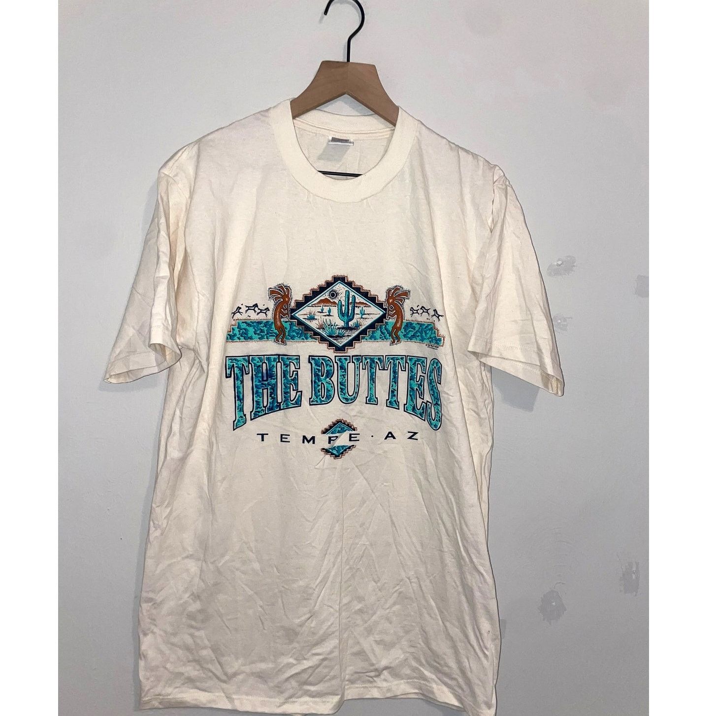 Jerzees Vintage Arizona The Buttes Tempe Kokopelli Beige Shirt Size US L / EU 52-54 / 3 - 1 Thumbnail