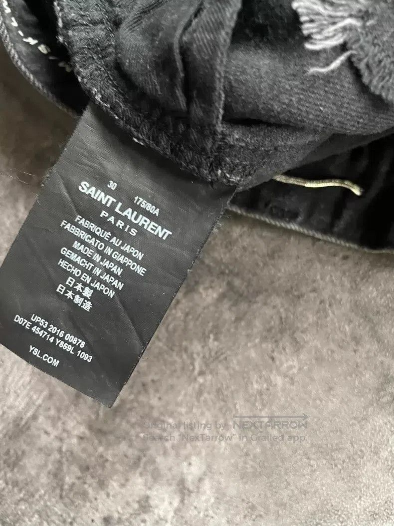 Saint Laurent Paris Saint Laurent Paris Black Gray Washed Patch Distressed Den Size US 30 / EU 46 - 9 Thumbnail