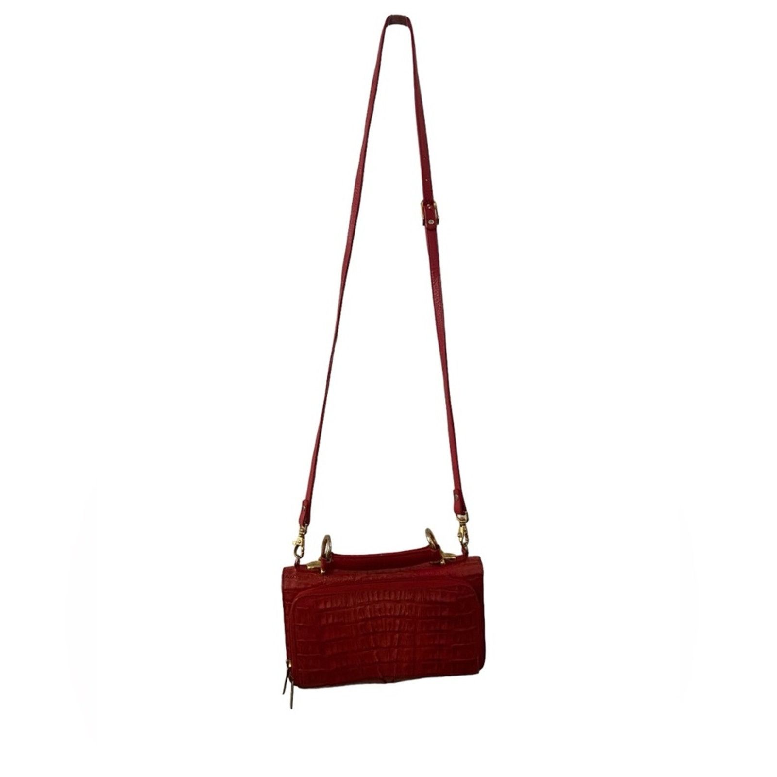Other LOS ALTOS BOOTS Western Wear Croc Leather Purse Handbag Red Size ONE SIZE - 6 Thumbnail