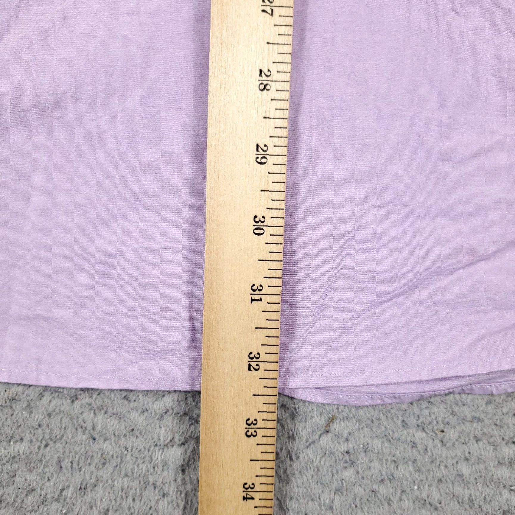 Tommy Hilfiger Tommy Hilfiger Dress Shirt Mens 17 Purple Button-Down Long Sleeve Woven Classic Size 46R - 4 Thumbnail