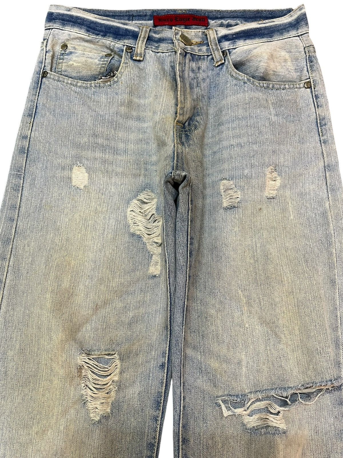Japanese Brand Vintage Euro Eagle Vision Ripped Grunge Distressed Denjm Size US 29 - 2 Thumbnail