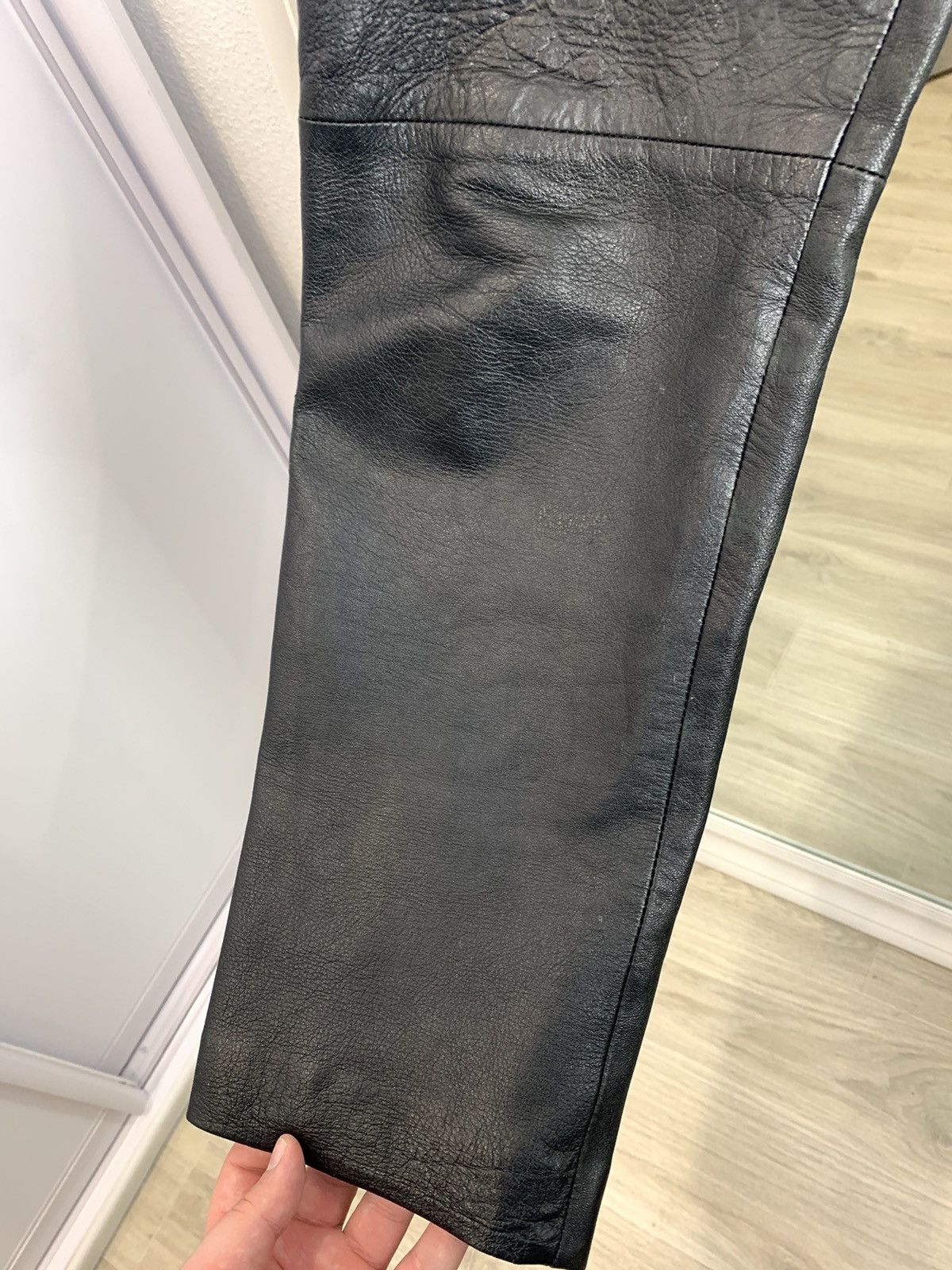 Calvin Klein Vintage Calvin Klein Jeans Leather Trousers Pants Opium Y2K Size 32" / US 10 / IT 46 - 7 Thumbnail