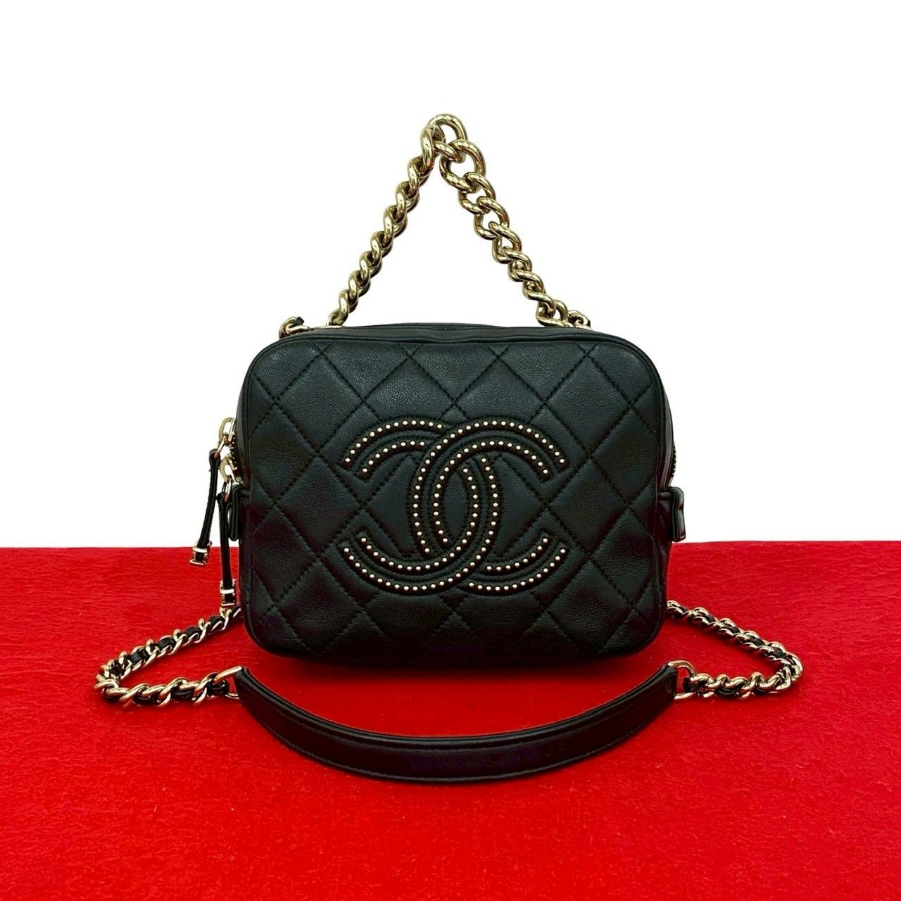 Chanel Chanel Chanel Matelasse Coco Studs Leather 2way Bag Leather Shoulder Bag DUTY FREE for USA Size ONE SIZE - 1 Thumbnail
