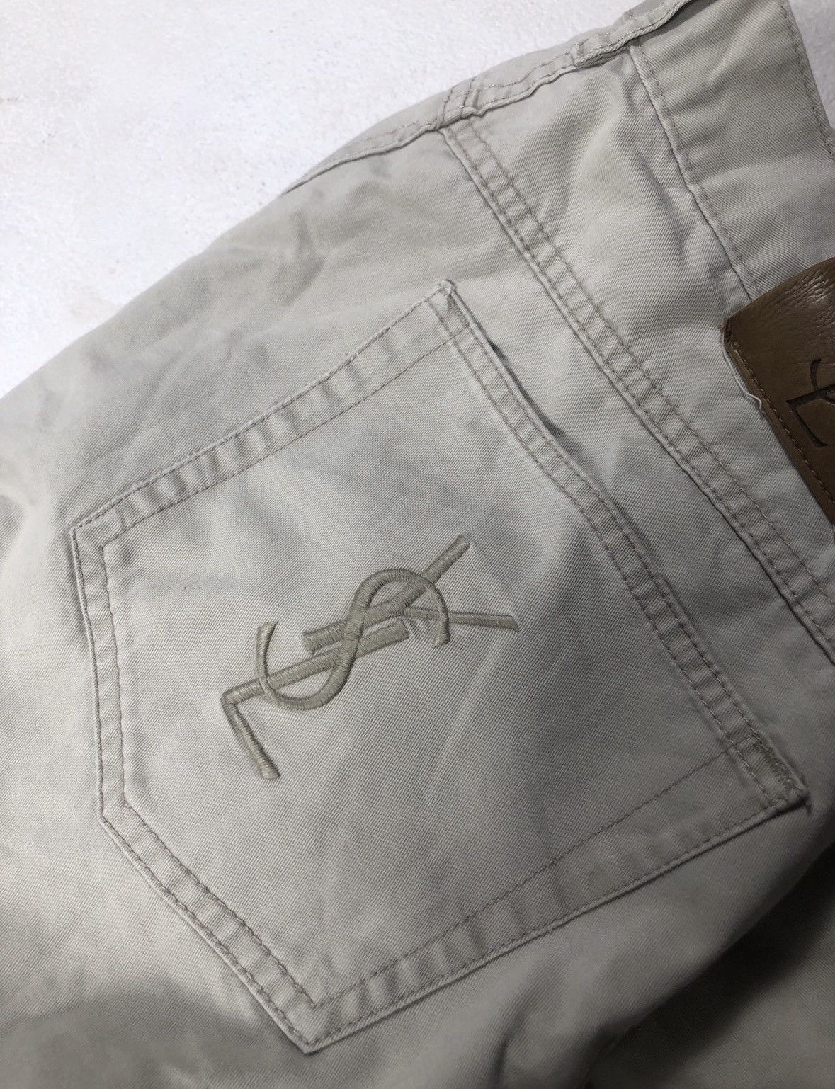 Yves Saint Laurent Yves Saint Laurent 90s Big Logo Vintage Casual Pants Size US 34 / EU 50 - 7 Thumbnail