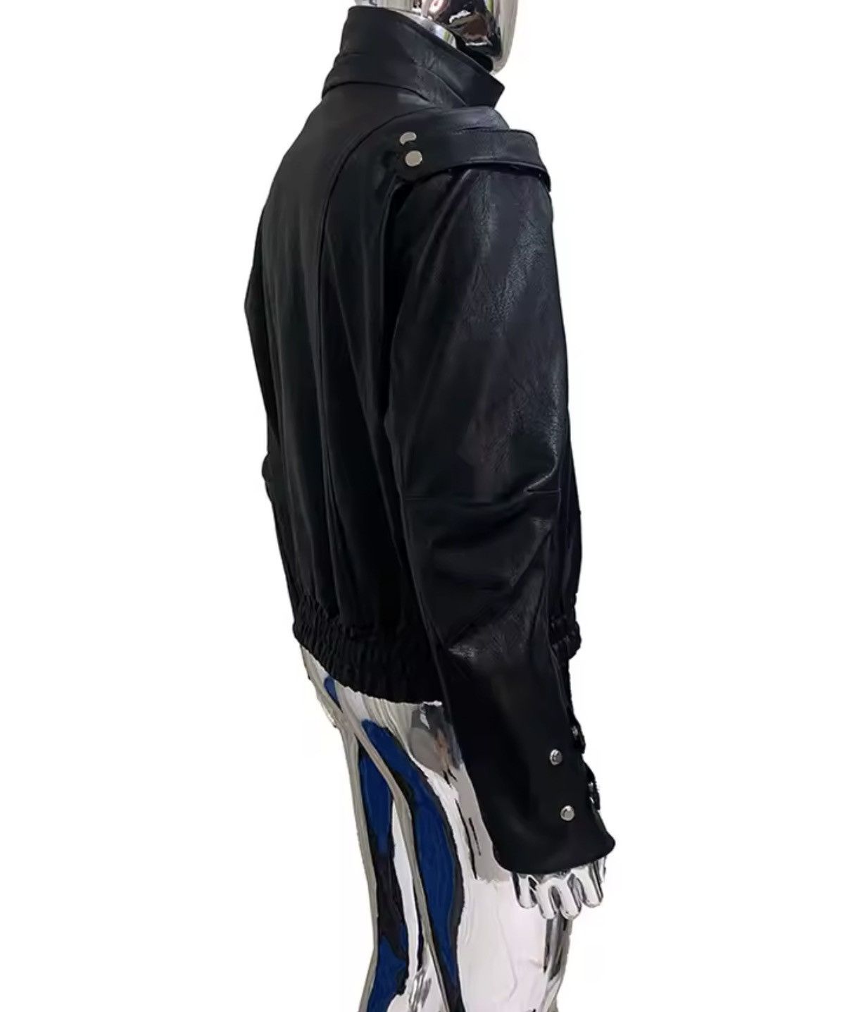 Leather Punk Gothic PU Leather Zipper Designer Jacket Size US L / EU 52-54 / 3 - 4 Thumbnail