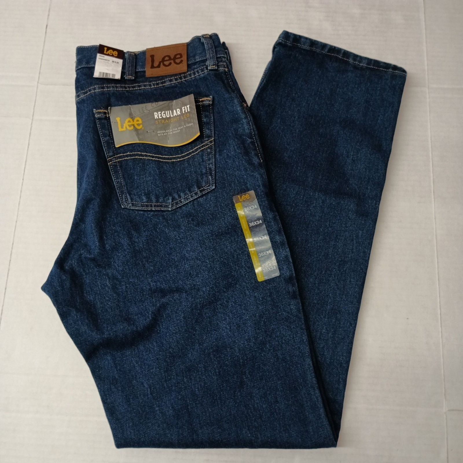 Lee Lee Straight Leg Jeans Men's 36x34 Night Shade Relaxed Blue Size US 36 / EU 52 - 1 Thumbnail
