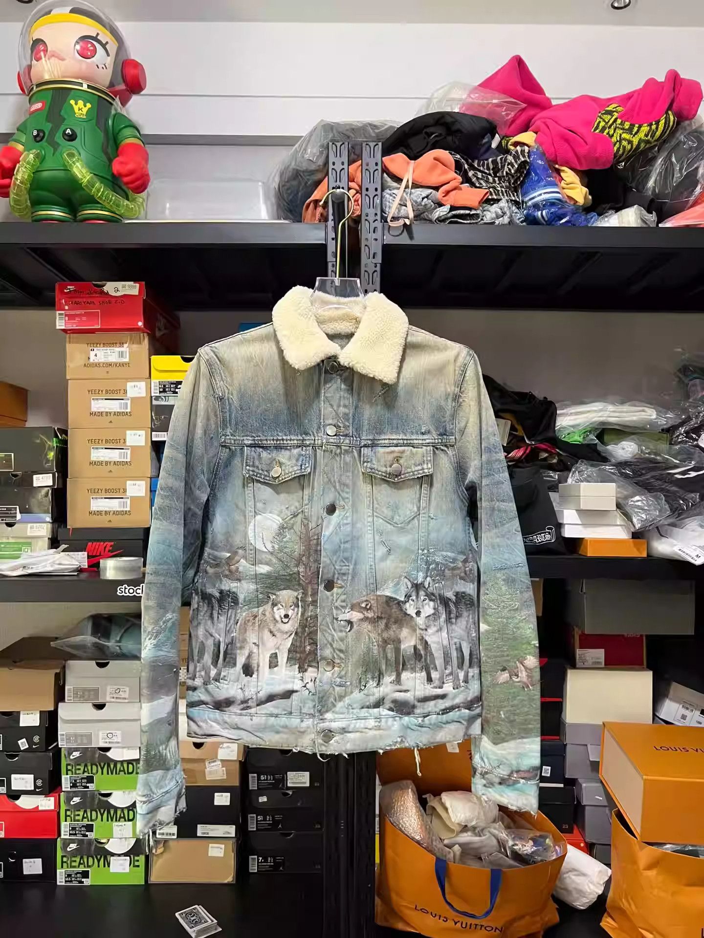 Amiri wolf sale denim jacket