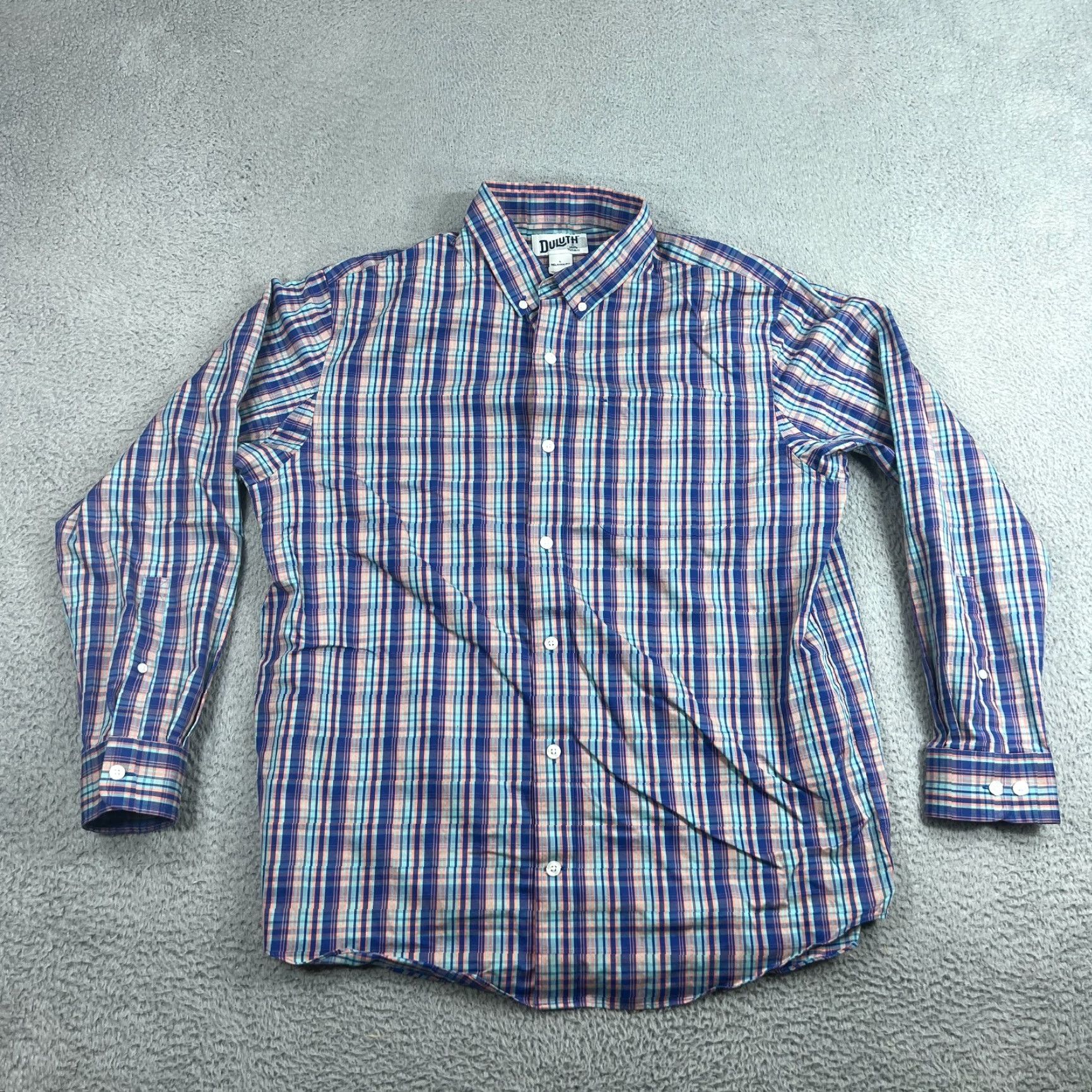 CO Duluth Wrinkle Fighter Multicolor Plaid L/S Shirt Men Regular Large Button-Up Pocketed Cotton Size US L / EU 52-54 / 3 - 2 Thumbnail