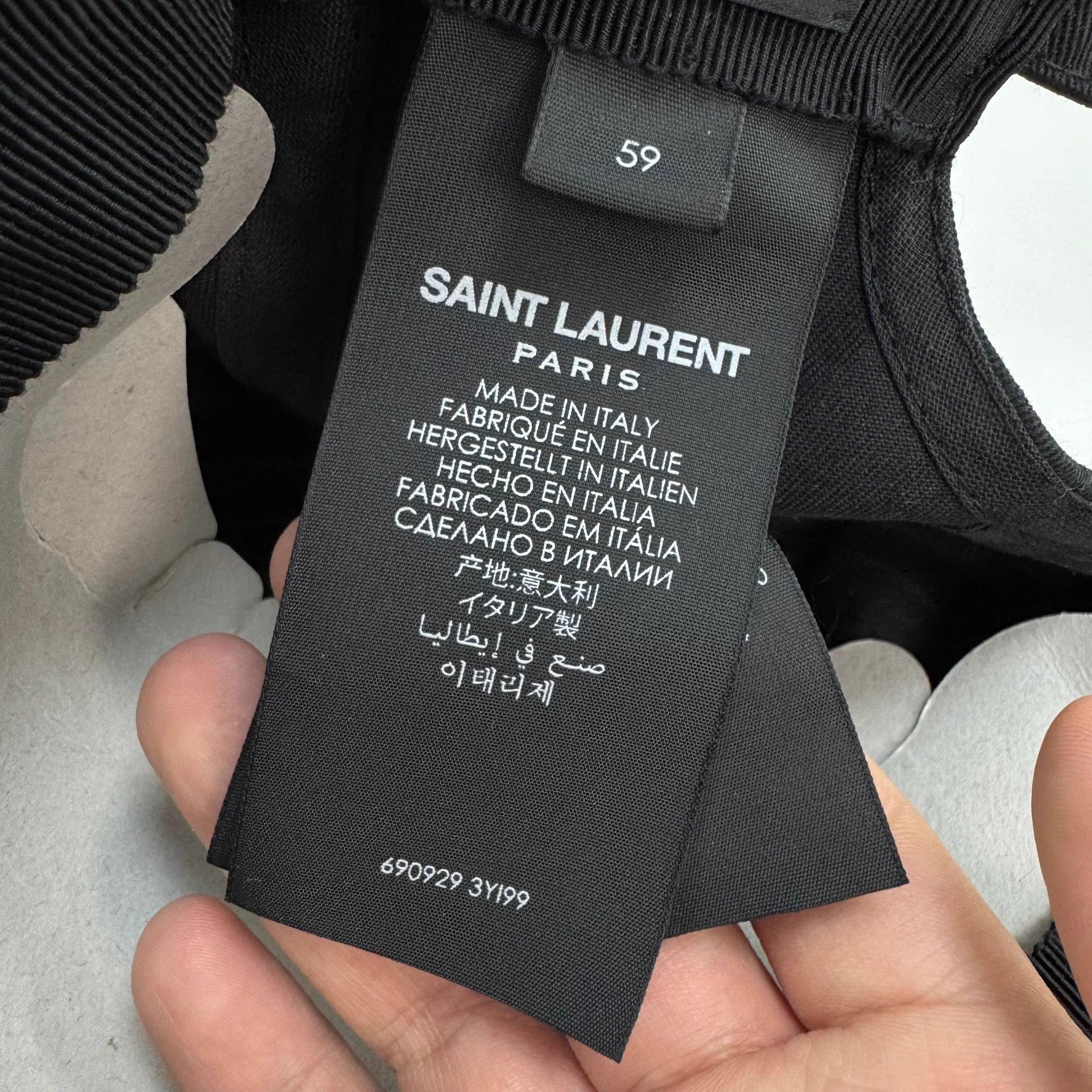 Saint Laurent Paris Saint Laurent Embroidered Logo 59cm 99 New Hat Size ONE SIZE - 7 Thumbnail