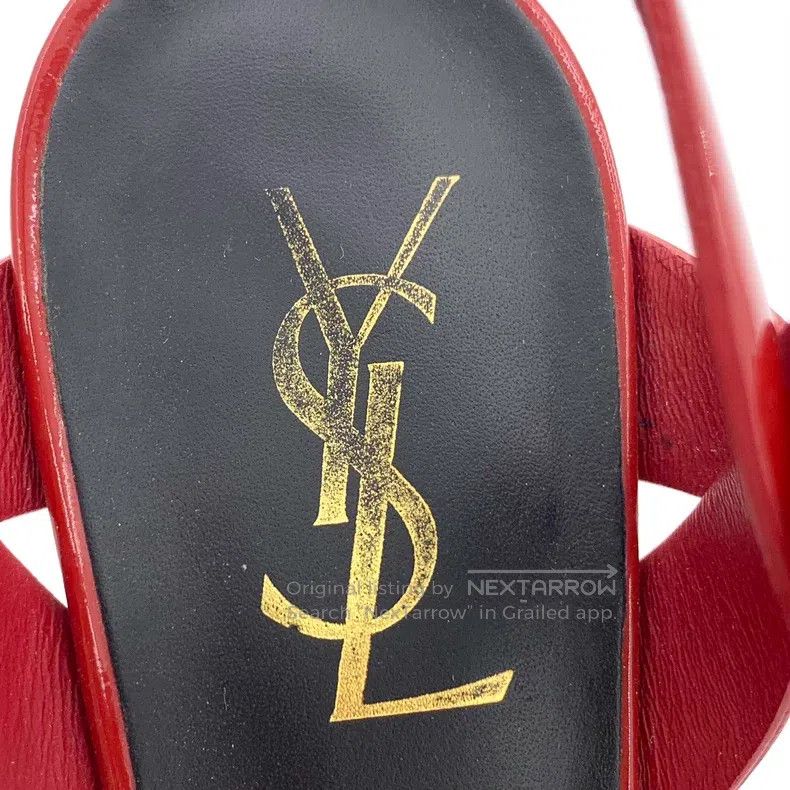 Saint Laurent Paris Saint Laurent Paris Red Patent Leather One-Strap Buckle Hi Size US 7 / IT 37 - 8 Thumbnail