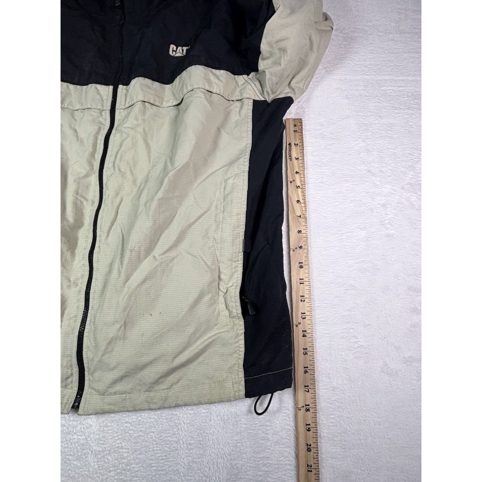Vintage North End Men’s Jacket CAT All Climate Cream/Black XL Windbreaker Size US XL / EU 56 / 4 - 4 Thumbnail