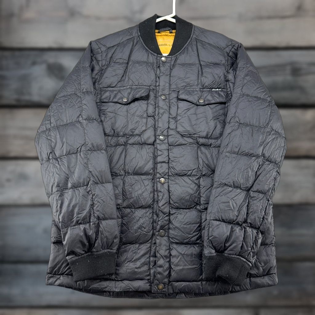 Eddie Bauer Eddie Bauer Jacket Men Small Black Quilted Snap Puffer Down Stratuslite Nylon Softshell Insulated Size US S / EU 44-46 / 1 - 1 Thumbnail