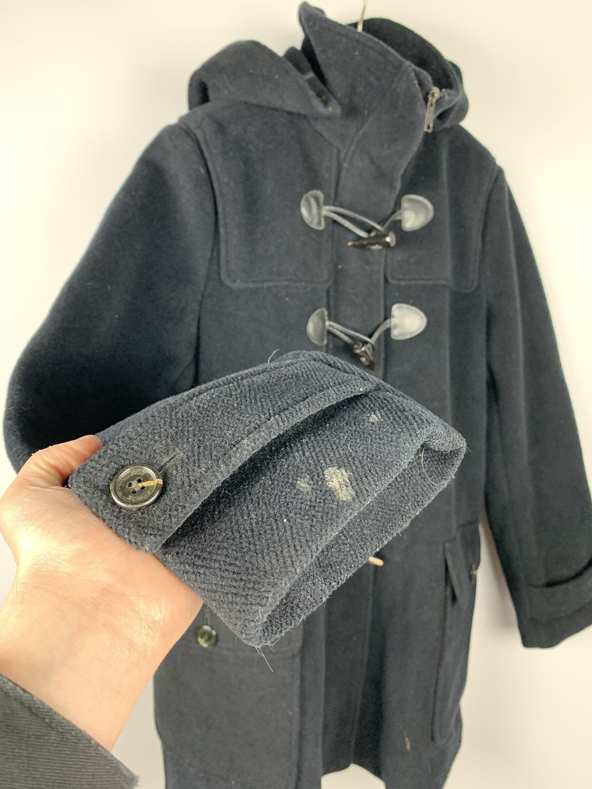 Burberry Burberry London Duffle Coat Wool Sz IT 46 Black Hooded 90’s Size L / US 10 / IT 46 - 8 Thumbnail