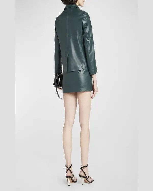 Marni oc11z0525 Lambskin Leather Jacket in Green Size S / US 4 / IT 40 - 4 Thumbnail