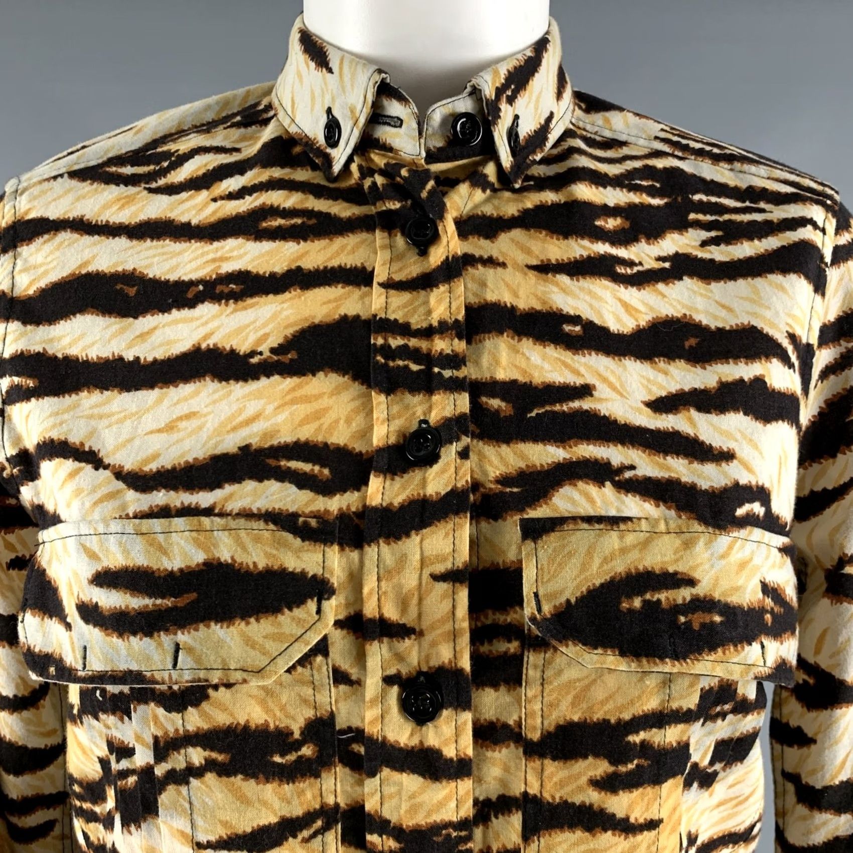 Dolce & Gabbana D&G by DOLCE & GABBANA Brown Gold Cotton Blend Skirt Sets XS Womens Outfit/Set Animal Print Italy Size 26" / US 2 / IT 38 - 2 Thumbnail