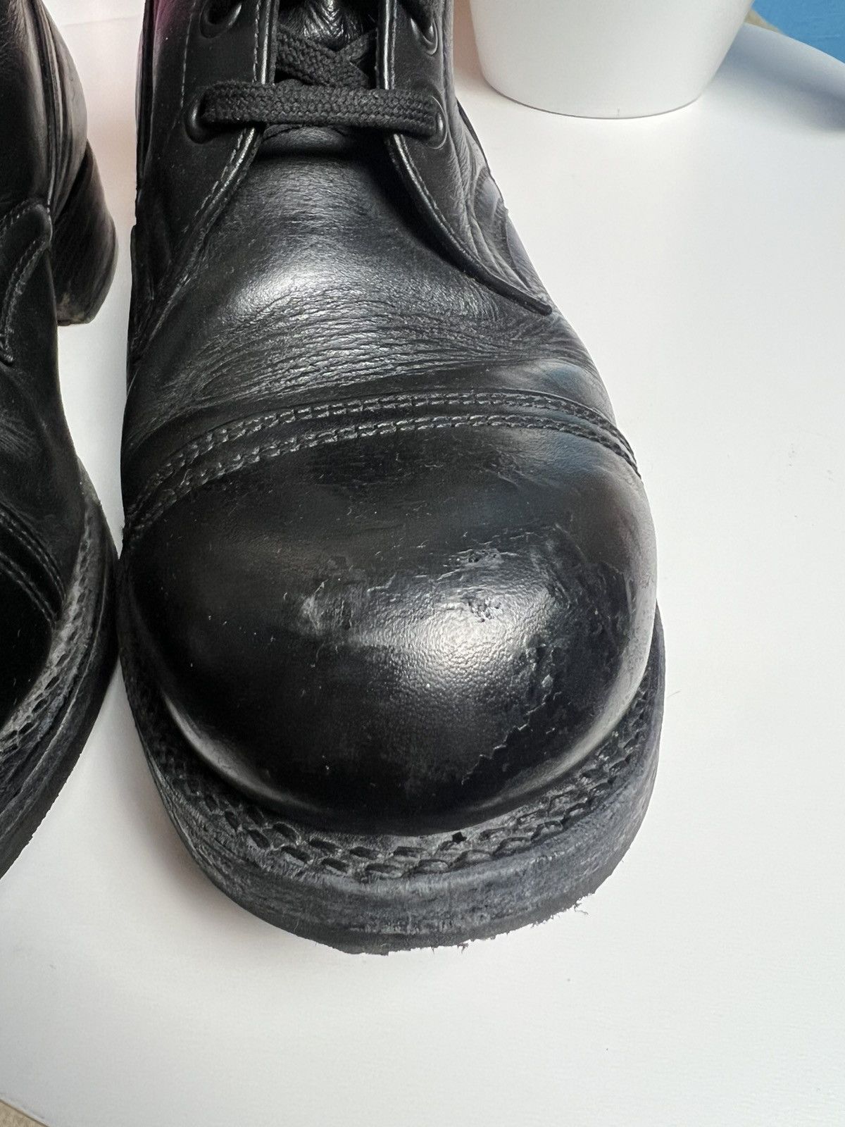 Vintage 20 HMAK 19 leather army boots Denmark vintage rare Size US 9 / EU 42 - 4 Thumbnail