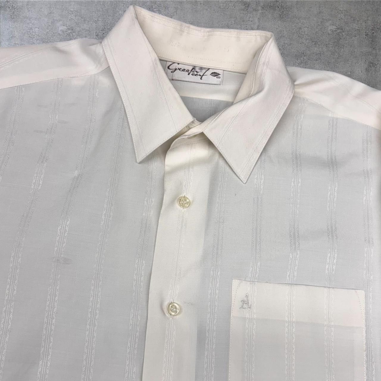 Vintage 1970s Vintage White Button Up Shirt Size US L / EU 52-54 / 3 - 3 Thumbnail