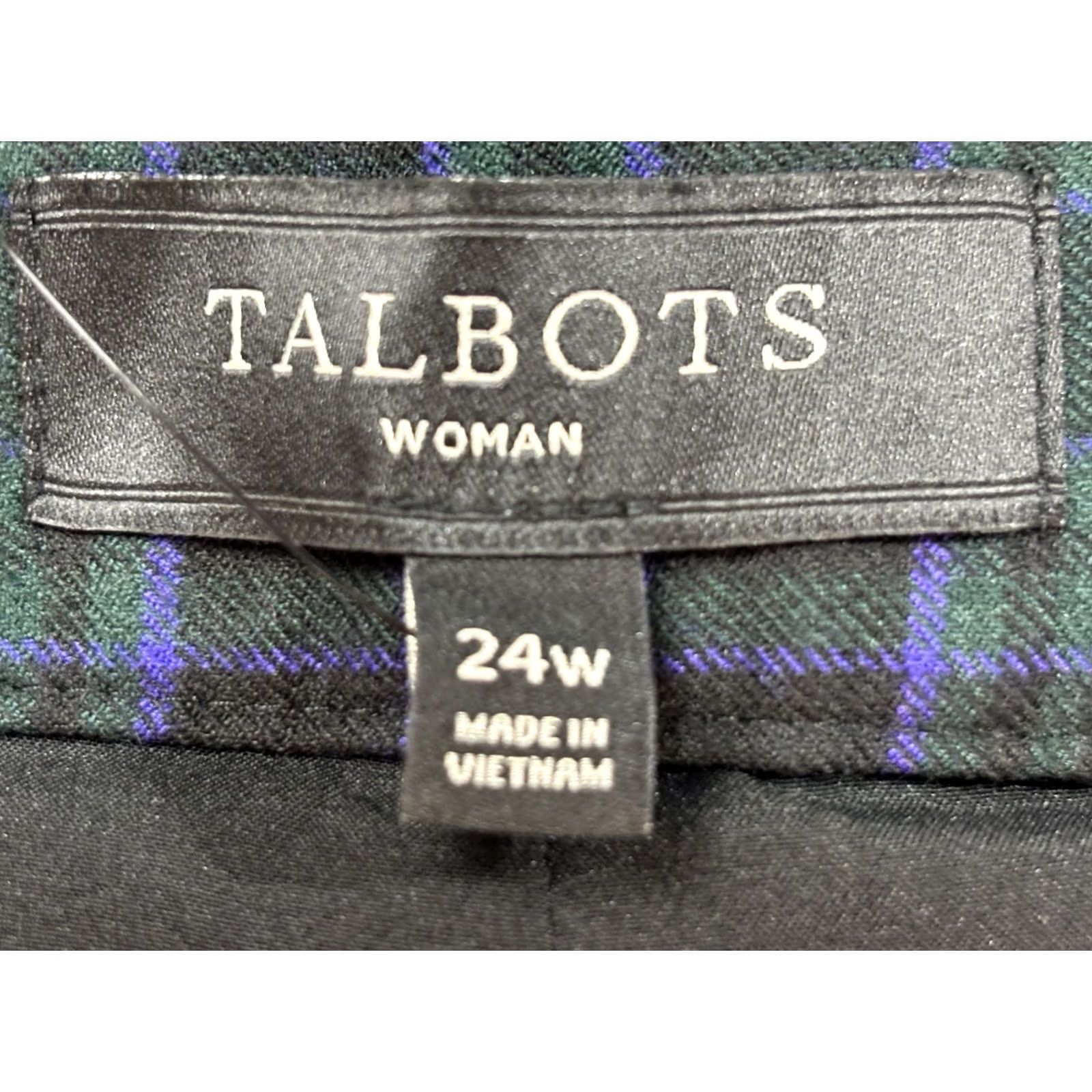 Talbots Talbots Wool Plaid Dress Pants Women’s 24W Plus Grosgrain Trim Old Money Dress Pants Multicolor Wool Blend 27.5in Inseam Size 42" / US 20 - 7 Thumbnail