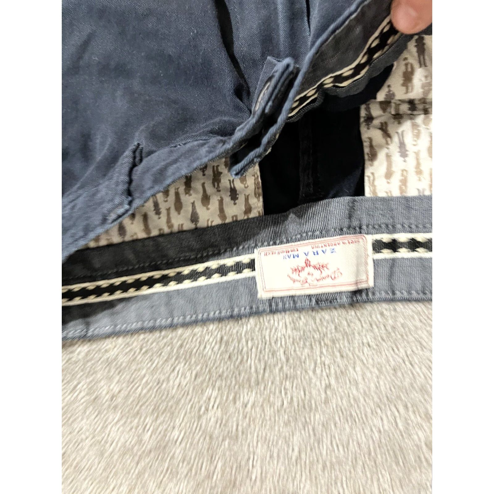 Zara Zara Chino Pants Men's Size 31 Blue Classic Casual Regular Fit Size US 31 - 5 Thumbnail