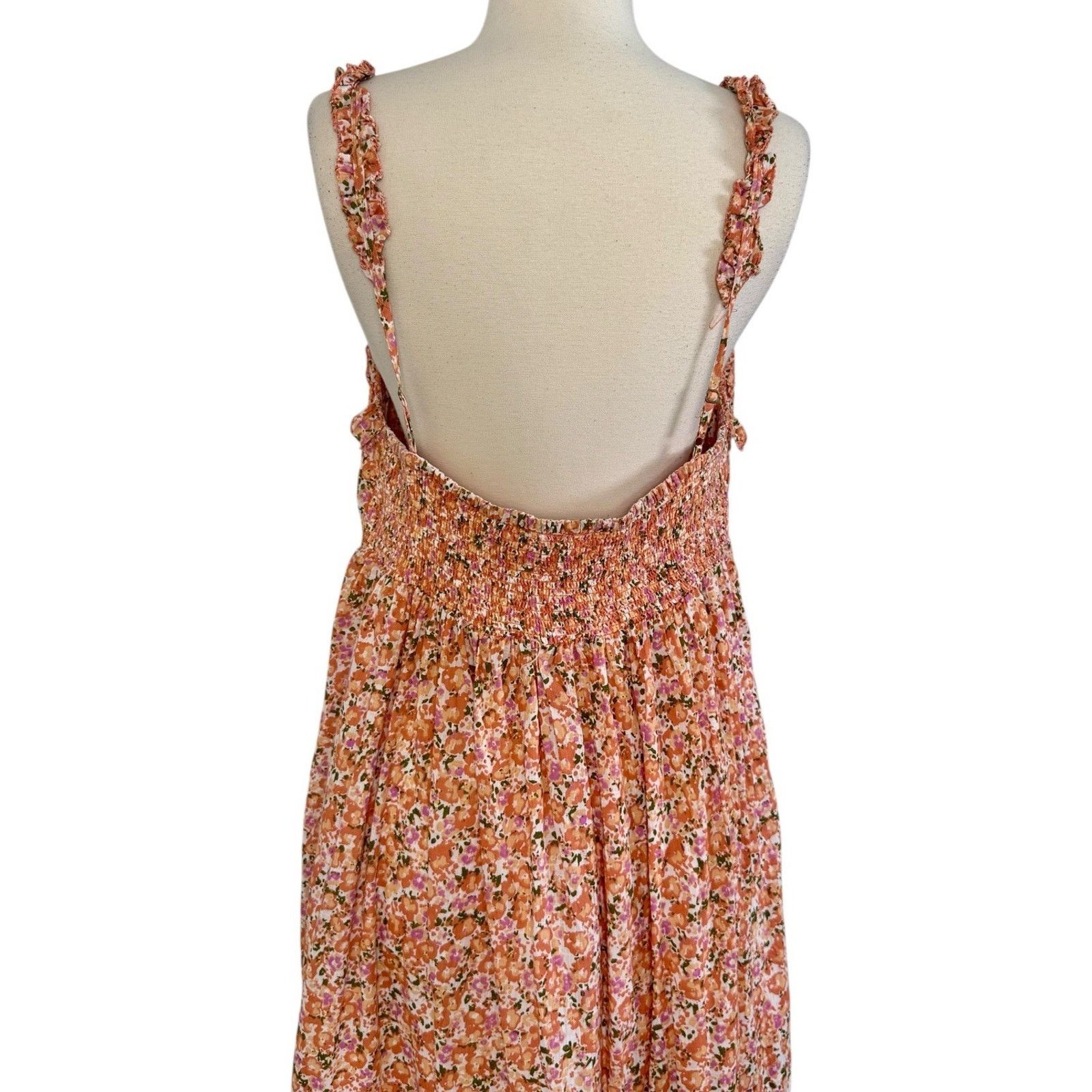 Anthropologie ANTHROPOLOGIE Babydoll Sweetheart Maxi Dress Floral Eyelet Size XL / US 12-14 / IT 48-50 - 9 Thumbnail