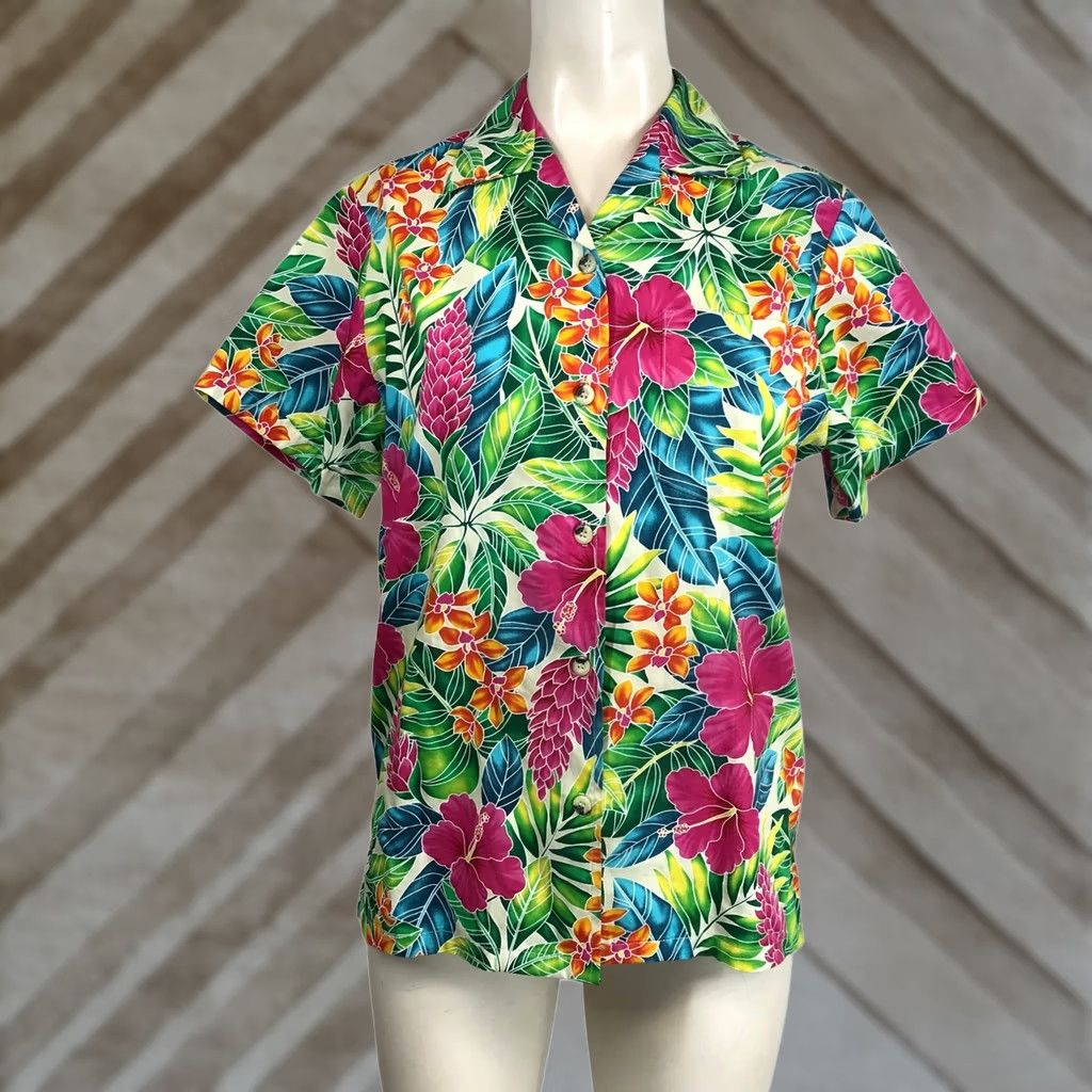 Vivobarefoot Go Barefoot Womens XS Hawaiian Tropical Floral Button-Up Shirt Size XS / US 0-2 / IT 36-38 - 1 Thumbnail